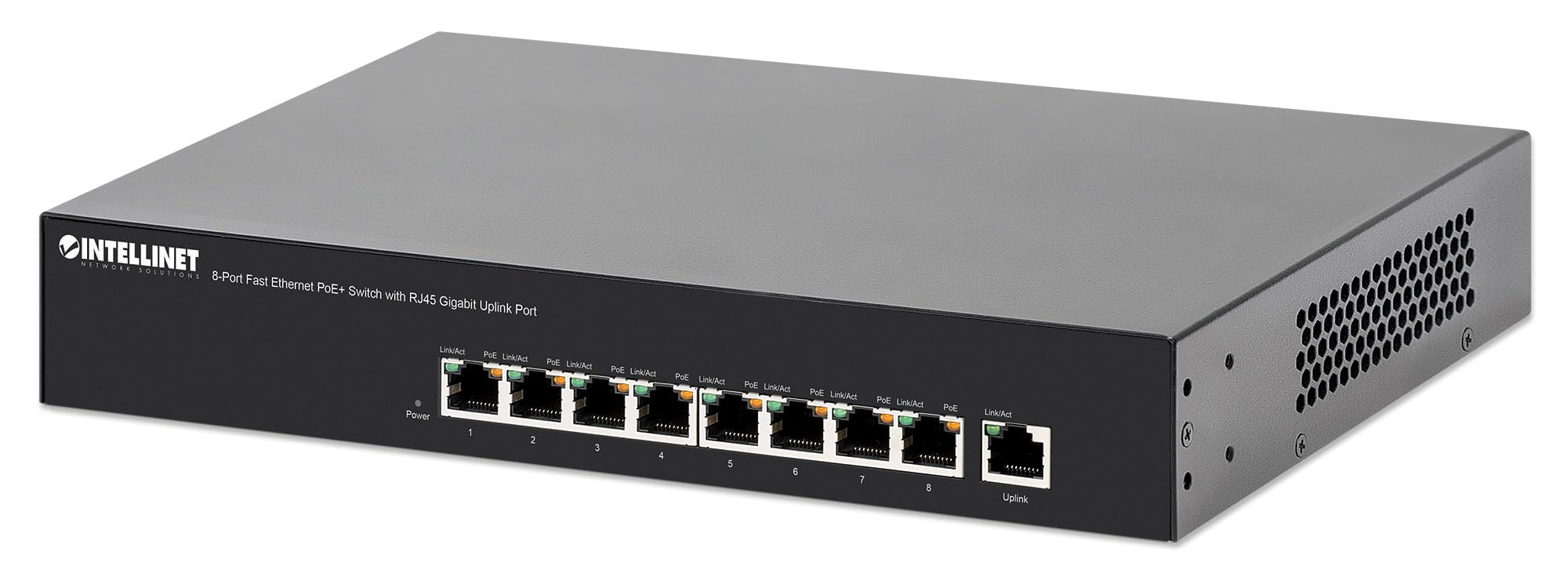 Intellinet 8 Port 10/100 Poe+ Switch, All Ports Are Poe+ (Itn560764)