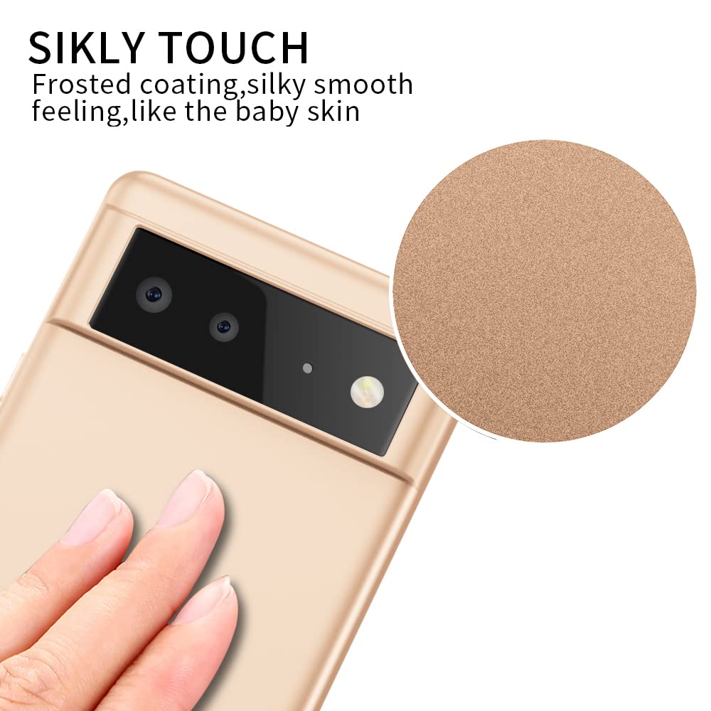 X-level Google Pixel 6 Pro Guardian Series Ultra-Thin Slim Fit TPU Phone Case Gold