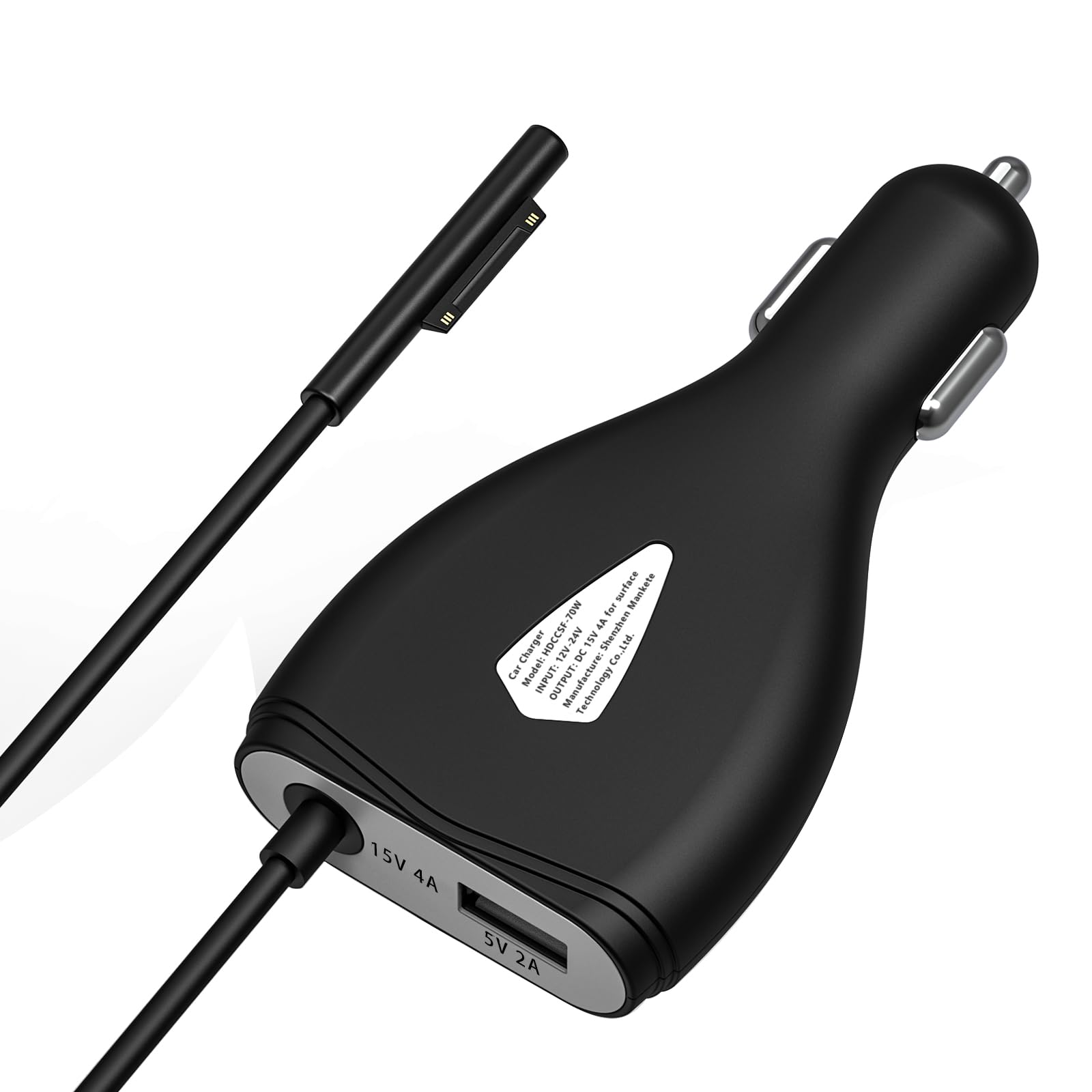 Surface Car Charger, 70W 15V 4A Power Supply For Microsoft Surface Pro 5/Pro 6/Pro 7/Pro 8/Pro X, Surface Book, Surface Go, Surf
