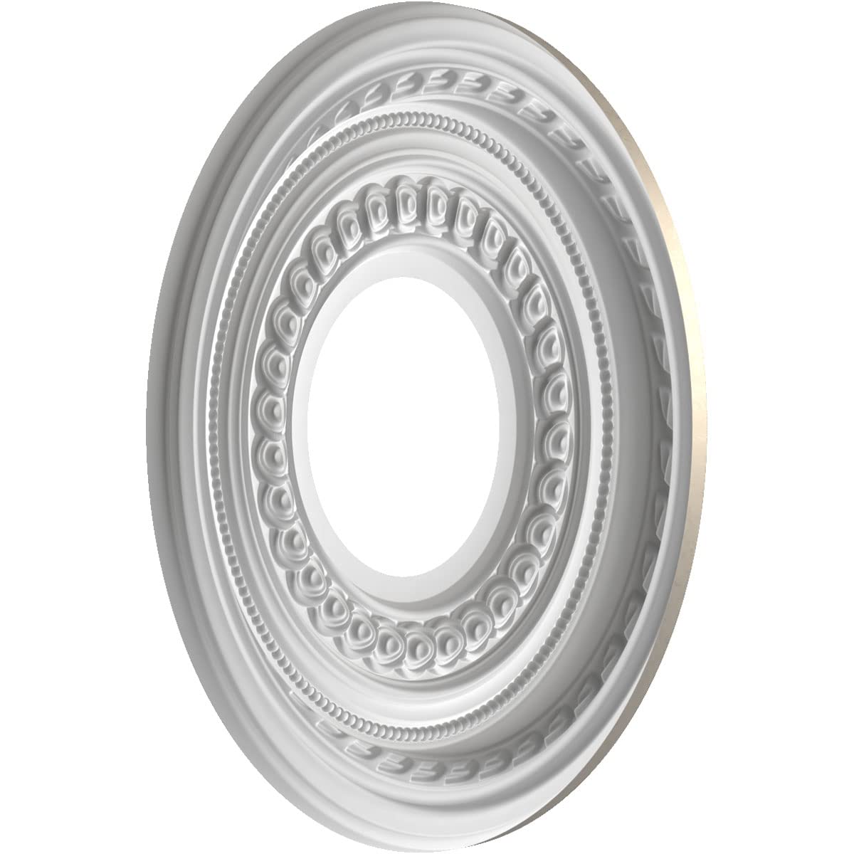 Ekena Millwork Cmp10Cocsv Cole Thermoformed Pvc Ceiling Medallion (Fits Canopies Up To 4 1/4), 10Od X 3 1/2Id X 3/4P, Metallic S