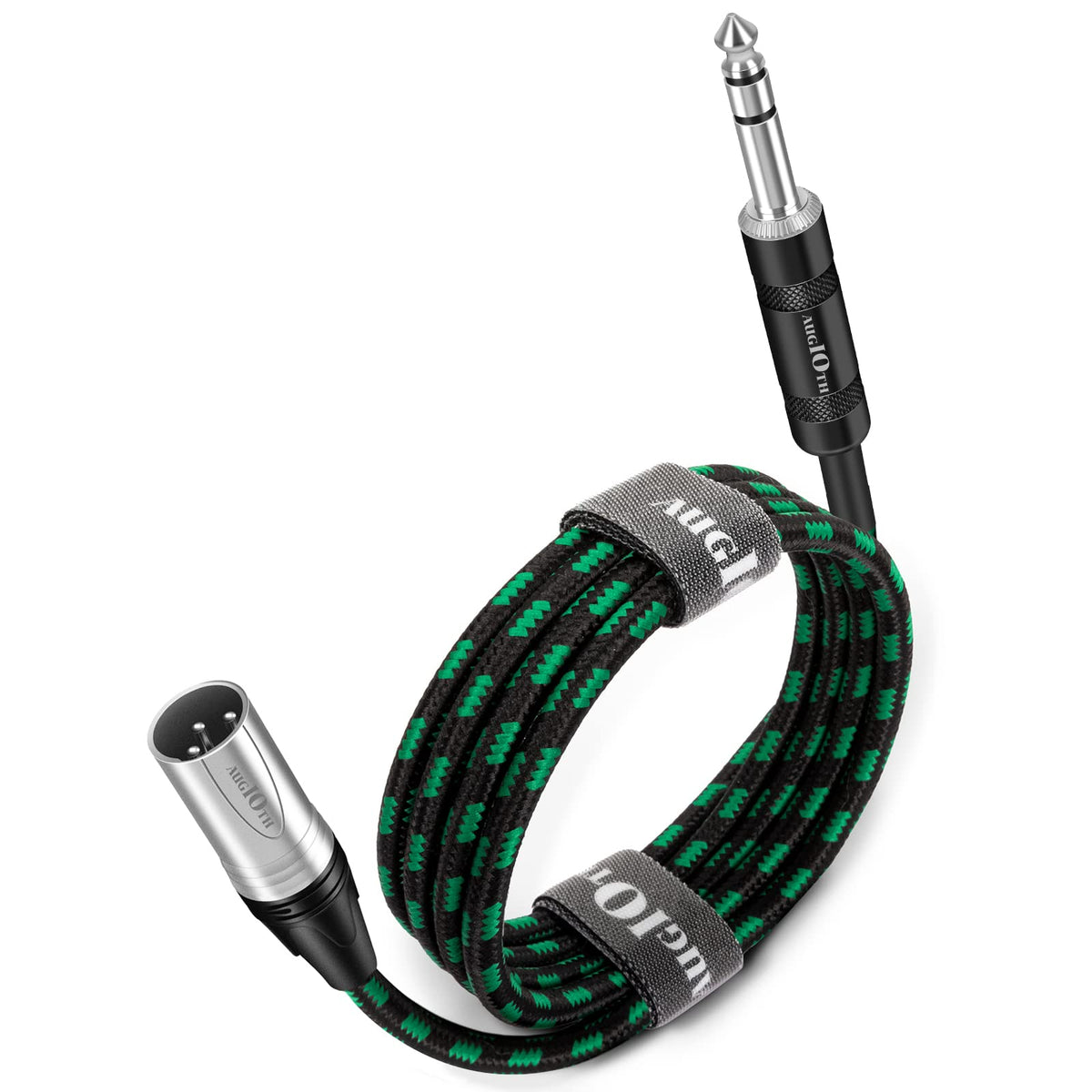 Augioth Xlr Male To 1/4 Cable 10Ft, Balance 6.35Mm Trs Plug To 3 Pin Xlr Male, Quarter Inch Trs Male To Xlr Male Mic Cable For P