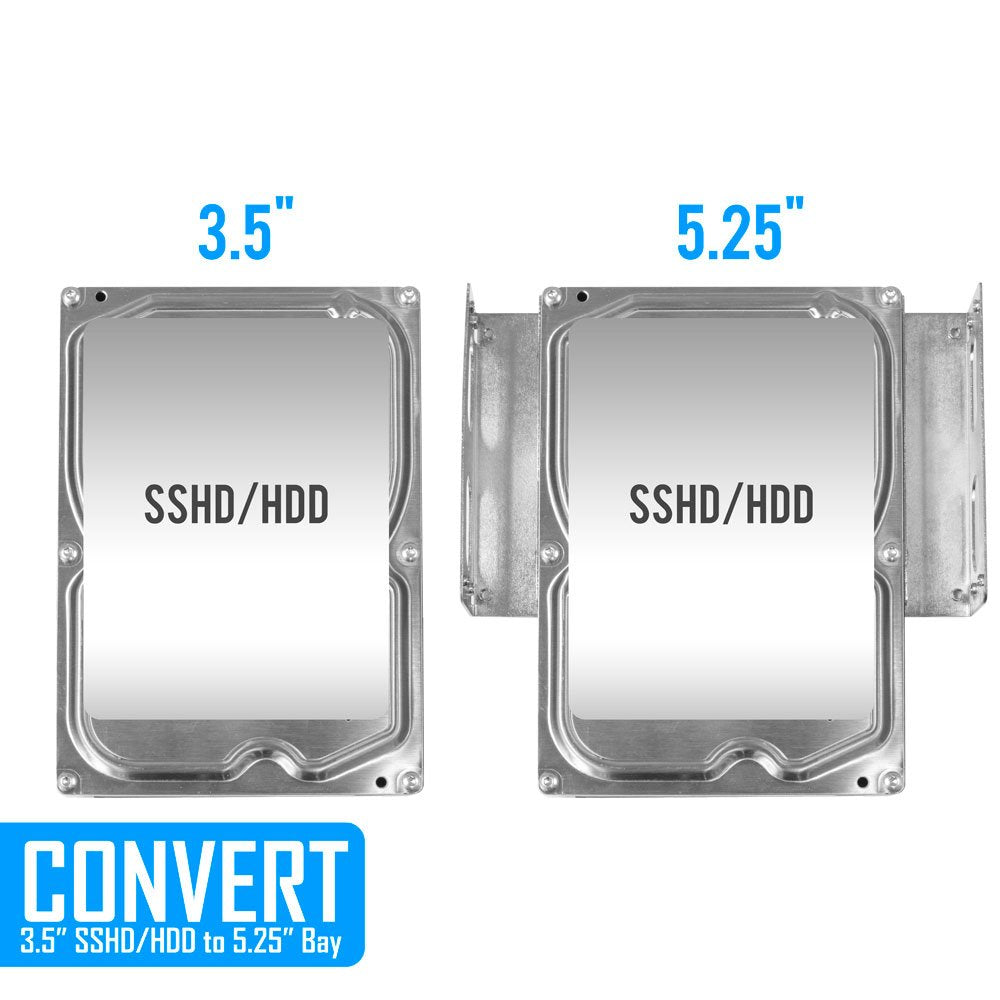 Kingwin Ssd Hard Drive Mounting Kit Internal, Convert Any 3.5    Solid State Drive / Hdd Into One 5.25 Inch Drive Bay. Mounting