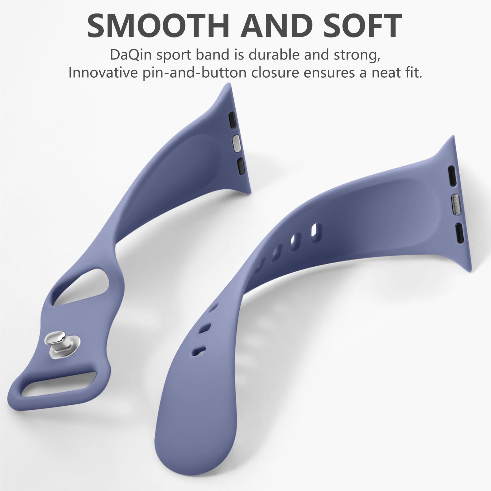 Daqin Soft Silicone Band Compatible With Apple Watch Band 46Mm 45Mm 44Mm 49Mm 42Mm Women Men, Waterproof Sport Iwatch Bands Repl