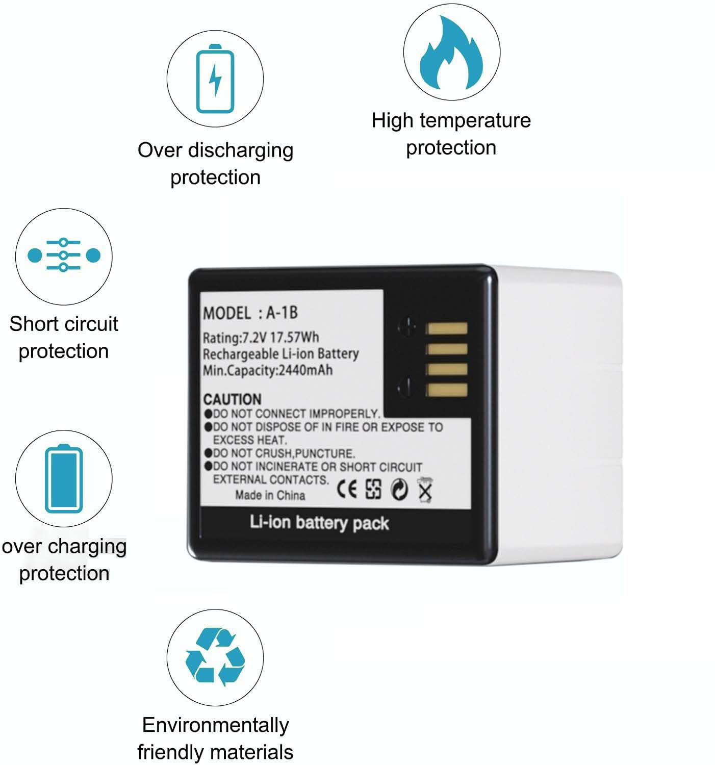 2 Pack Rechargeable Battery And Dual Battery Charge Station Fit For Arlo Pro/Arlo Pro 2 Camera [7.2V/2440Mah]