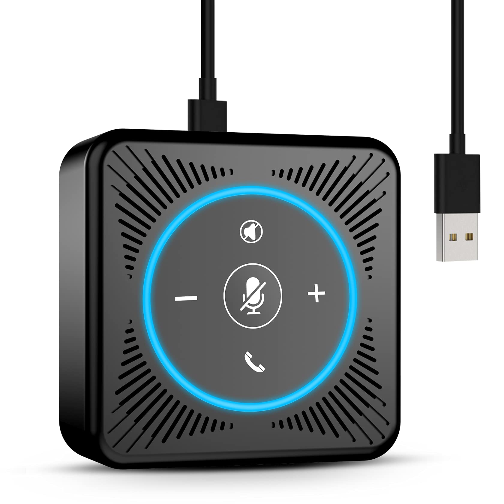 EMEET USB Speakerphone M0 4 AI Mics Speakerphone for Conference Calls 360 Voice Pickup Conference Speakerphone for Computer Plug