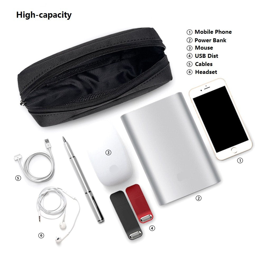 Ercrysto Universal Electronics/Accessories Soft Carrying Case Bag, Durable & Light Weight,Suitable For Out Going, Business, Trav