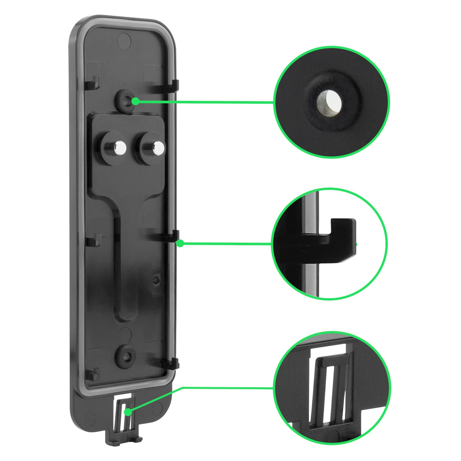Lefxmophy Black Backplate For Blink Video Doorbell Back Plate Replacement Part With Hooks Accessory