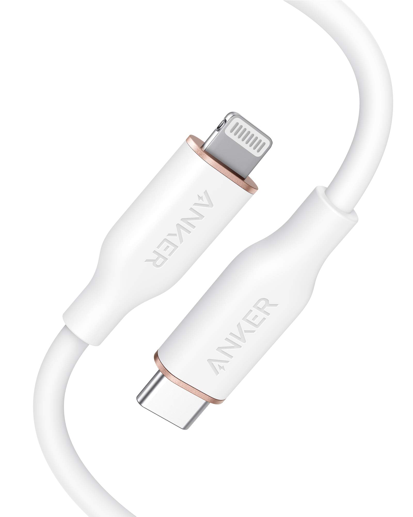 Anker Usb C To Lightning Cable, 641 Cable (Cloud White, 3Ft), Mfi Certified, Powerline Iii Flow Silicone Fast Charging Cable For