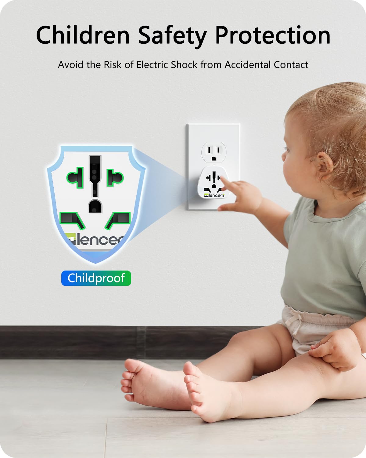 Lencent World To Us Plug Adapter, [2 Packs] European Eu Europe/Uk/Australia/China/Italy To Usa American Outlet Power Adaptor Tra