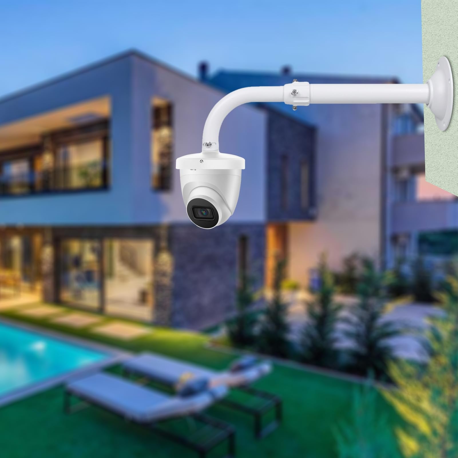 Witi Security Camera Mount Bracket 6 Inch Base,15.7Inch 23.6 Inch Extendable J Pole Compatible With Reolink Amcrest Ip Cameras,