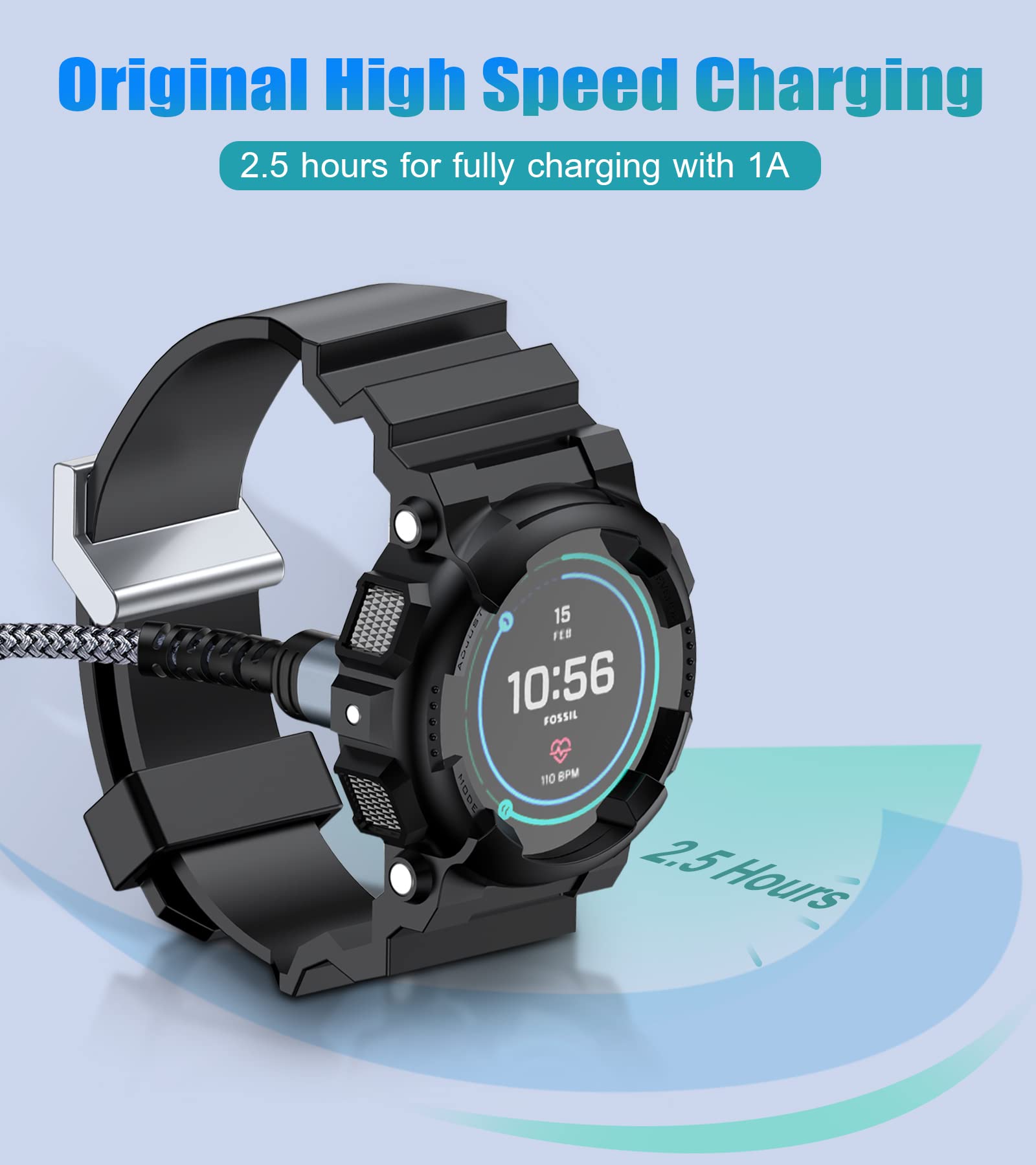 Garmin Watch Charger Cable [2 Pack,4Ft] Compatible With Garmin Fenix 7 7X Pro 6 6X 5 5S 5X,Forerunner 965 955 945 265 245 55 45,