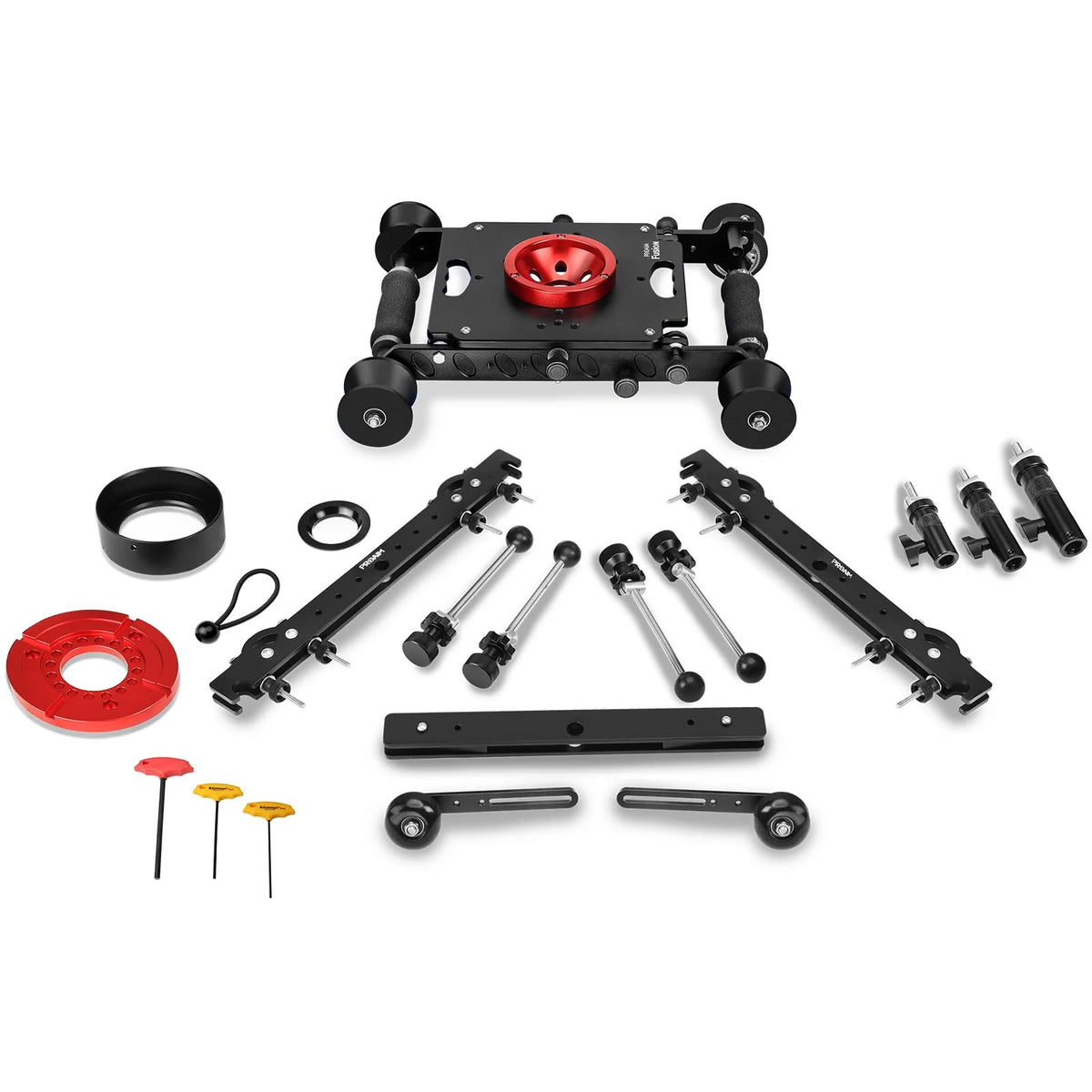 Proaim Fusion Video/Film Camera Dolly Slider With Track Ends. Runs On Tracks & Flat Surfaces. Payload Up To 100Kg /220Lb. (Dl-Fu