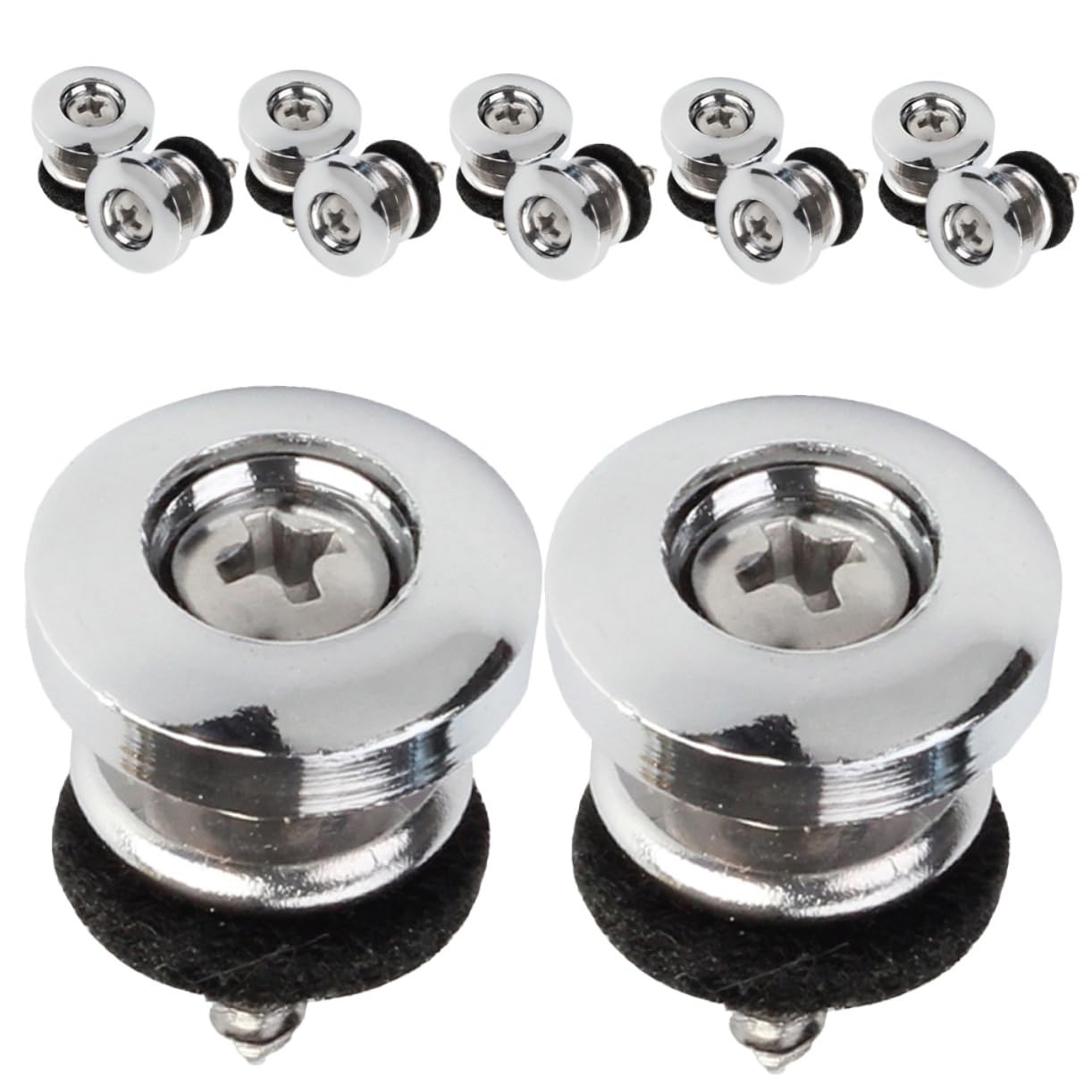 ibasenice 12pcs Guitar Strap Locks Button Set for Bass Electric Acoustic Guitar Strap Locking