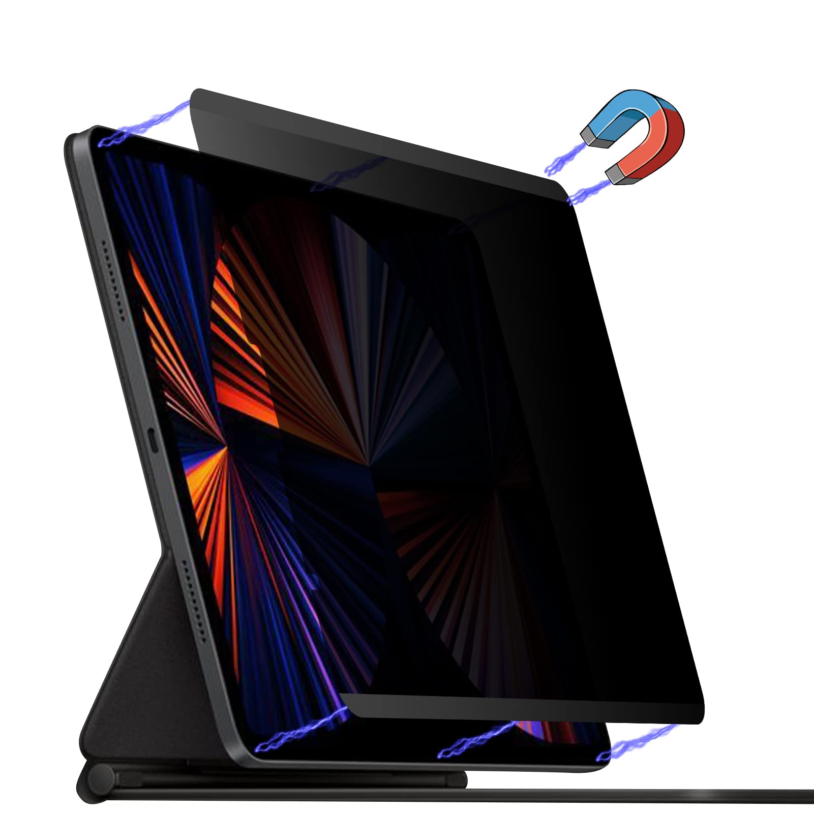 Magnetic Ipad Pro 12.9 Screen Protector M1(2021&2020&2018), Removable&Reusable Privacy Filter 12.9 Inch Ipad Pro Screen Protecto