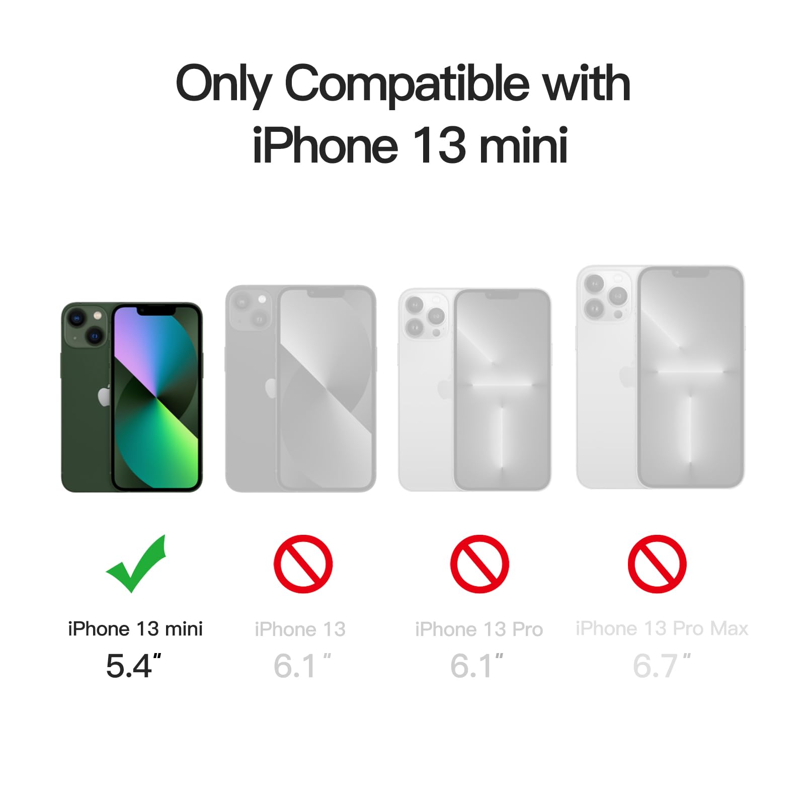 Jetech Magnetic Case For Iphone 13 Mini 5.4 Inch Compatible With Magsafe, Translucent Matte Back Slim Shockproof Phone Cover (Da