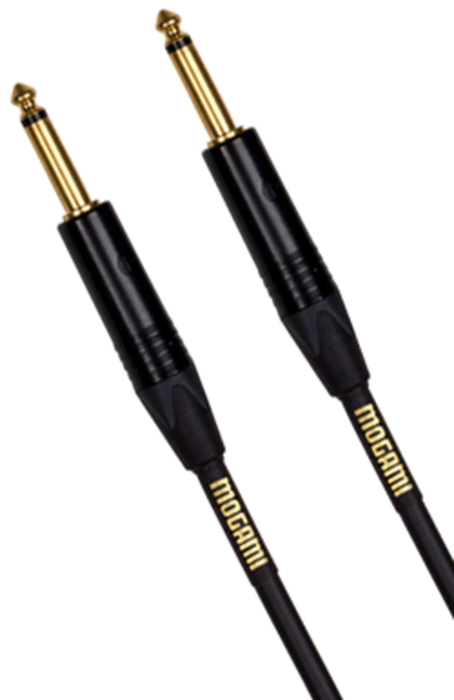 Mogami GOLD SPEAKER-06 Amplifier-to-Cabinet Speaker Cable, 1/4 TS Male Plugs, Gold Contacts, Straight Connectors, 6 Foot