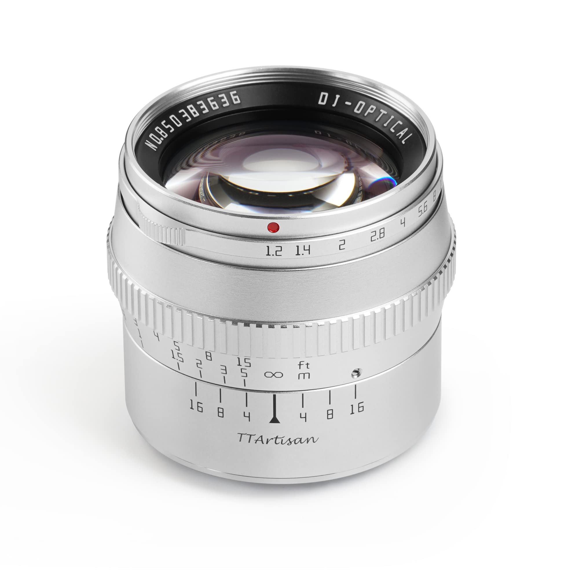 Ttartisan 50Mm F1.2 Aps C Manual Focus Large Aperture Fixed Focus Lens Silver For Canon M Mount Like M1 M2 M3 M6 M6Ii M10 M50 M100 M200