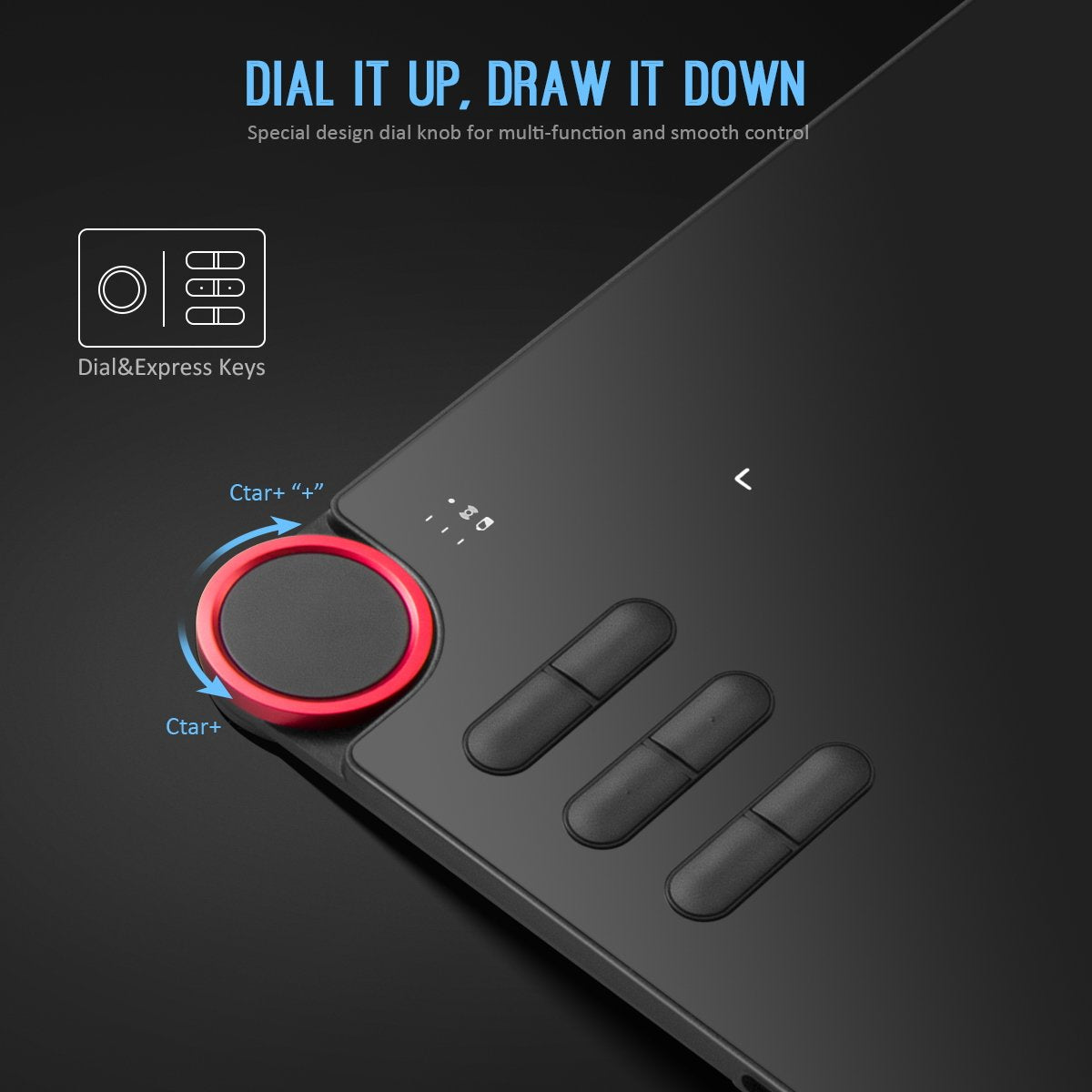 Xp Pen Deco 03 Drawing Tablet, 8091 Level Pen Stylus, Battery Free, 2.4G Wireless Connectivity, Shortcut Dial, Programmable Butt