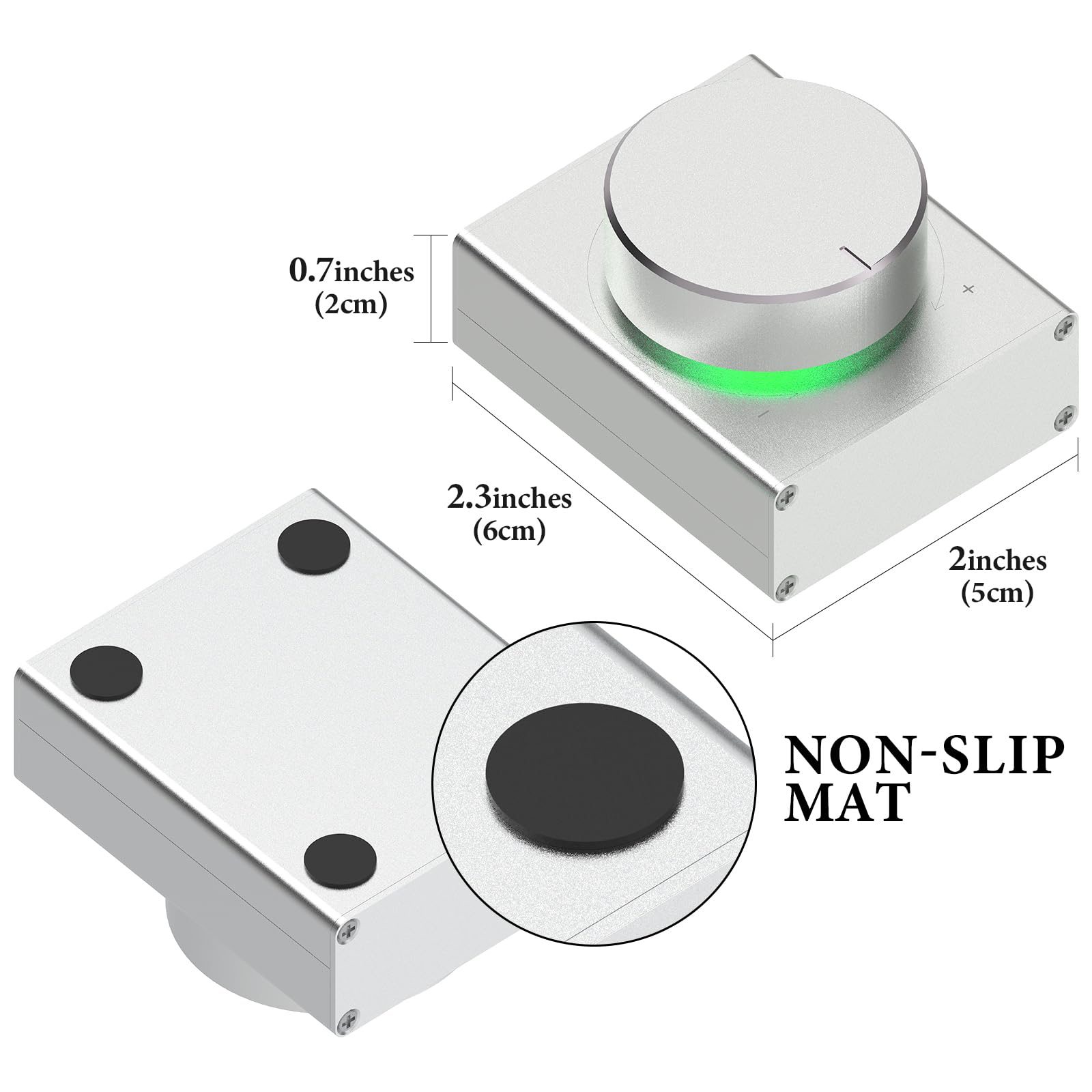 Geekria Volume Adjustment Knob With Rotate Volume Adjustment & One Key Mute Function, Pc/Phone Audio Remote Volume Control Adapt