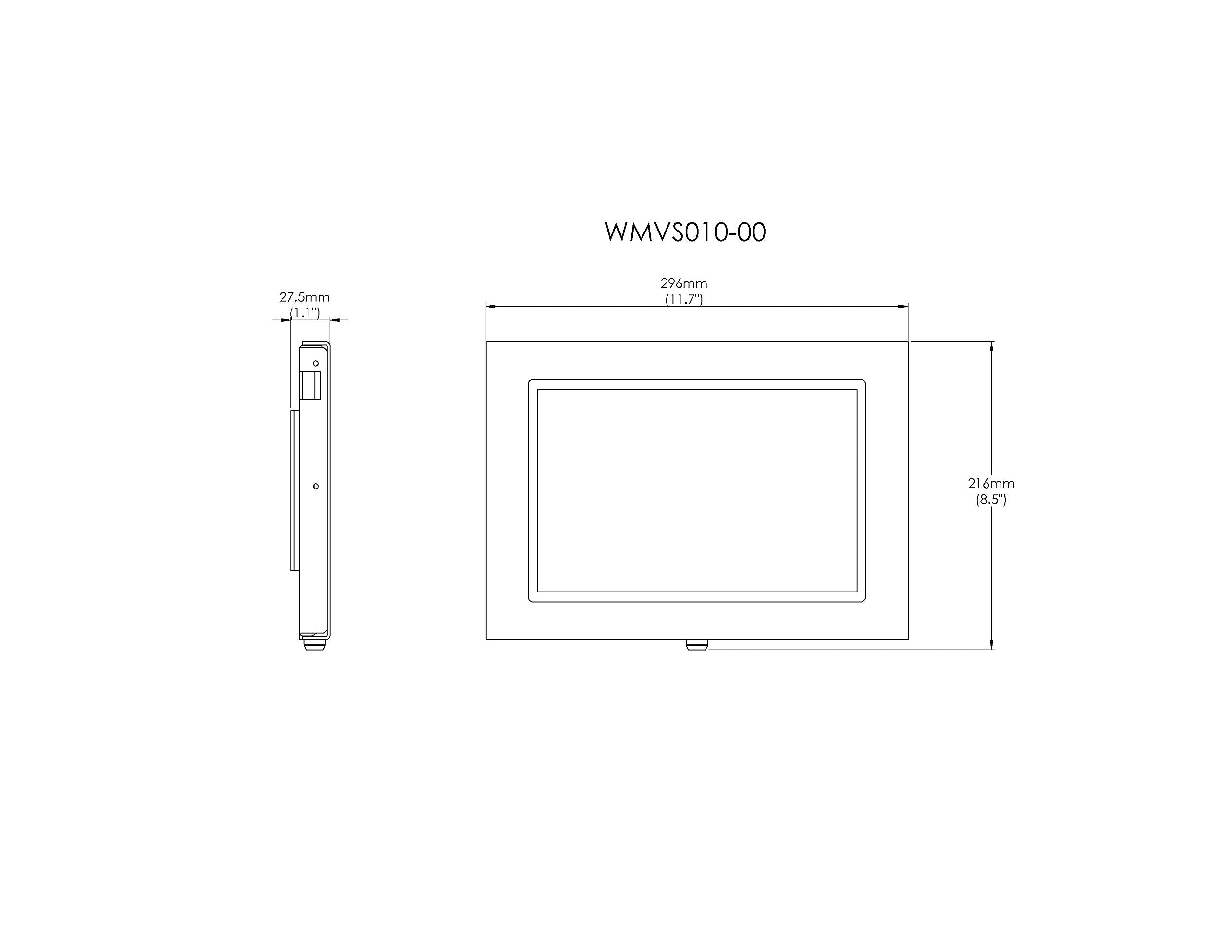 Tabcare Locking Security Metal Case For Ipad Mini 6 7 8.3' Functions As Kiosk, Pos, Store, Show Display (White, Ipad Mini 6/7)