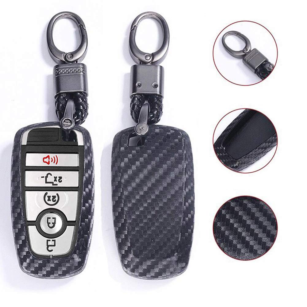 Royalfox(Tm) 3 4 5 Buttons Tpu Smart Keyless Remote Key Fob Case Cover For 2017 2018 2019 2020 Ford Mustang Explorer Edge Fusion