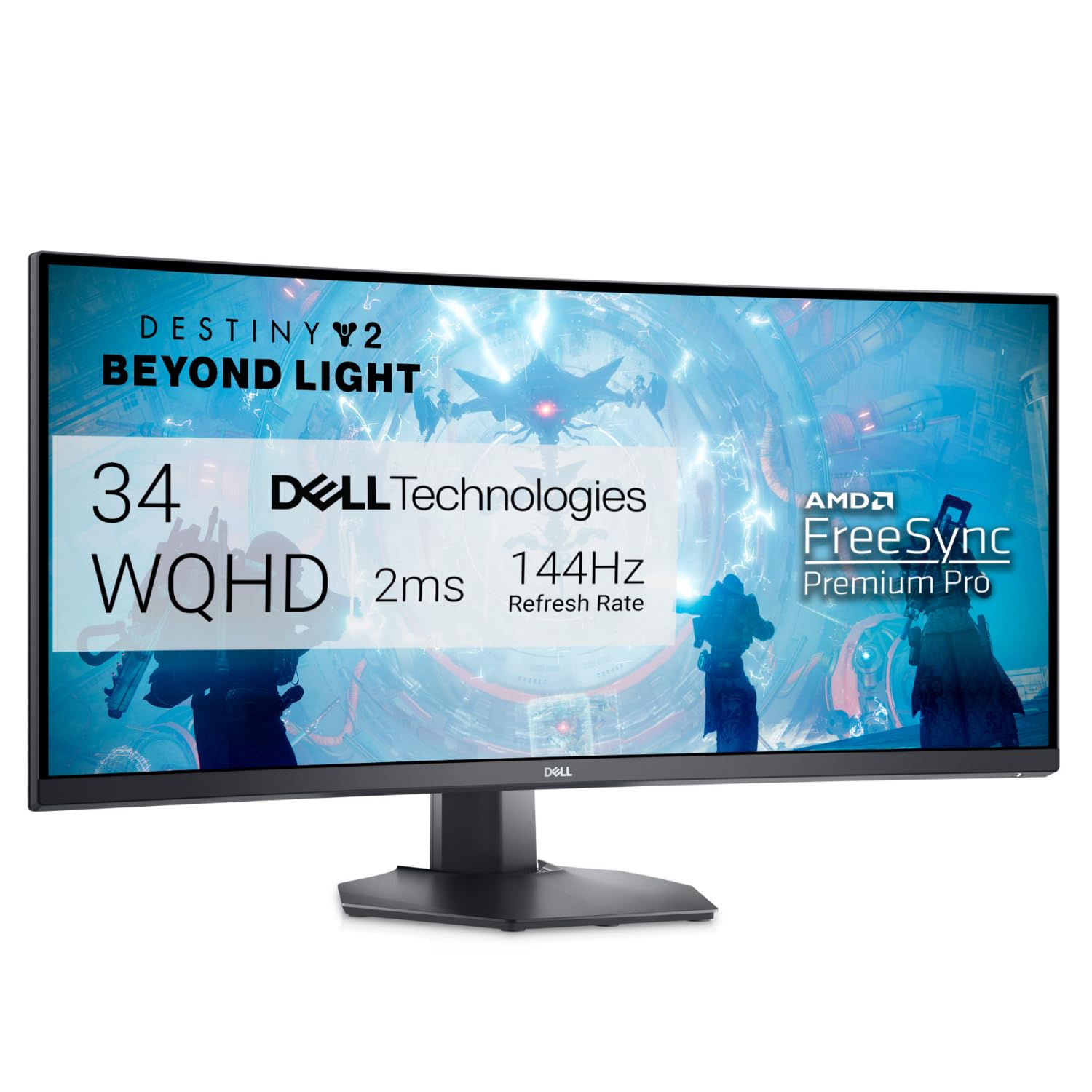 Dell S3422Dwg Curved Gaming Monitor   34 Inch 1800R Curved Screen With 144Hz Refresh Rate, Wqhd (3440 X 1440) Display, Hdmi, Dp
