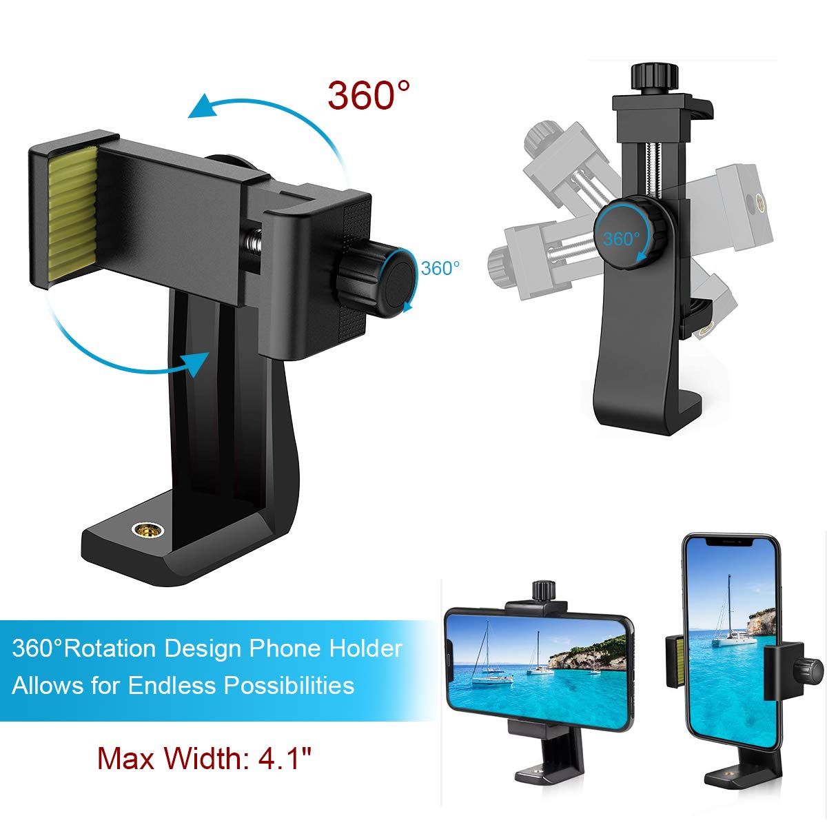 Endurax 60' Phone Tripod For Canon Camera Stand With Universal Phone Mount & Remote Shutter Max Load 6.6 Lb