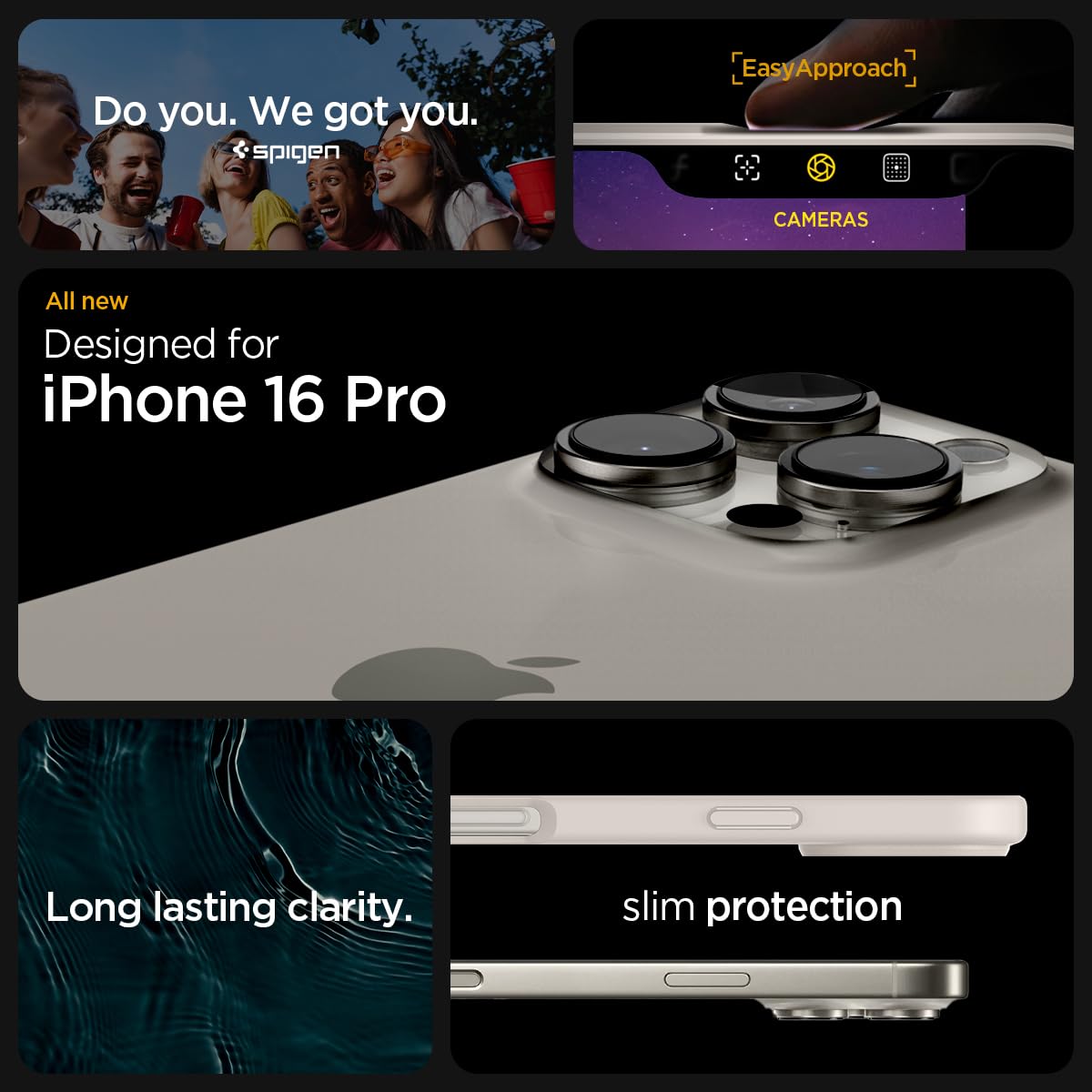 Spigen Ultra Hybrid Designed For Iphone 16 Pro Case [Not Compatible With Magsafe], [Anti Yellowing], [Military Grade Protection]