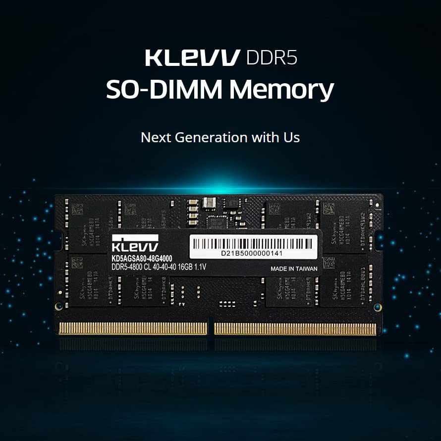 Klevv Ddr5 32Gb (2X16Gb) 5600Mhz Cl46 A Die 1.1V Sodimm Laptop Ram Memory Sk Hynix Chip (Kd5Agsa80 56G460D)