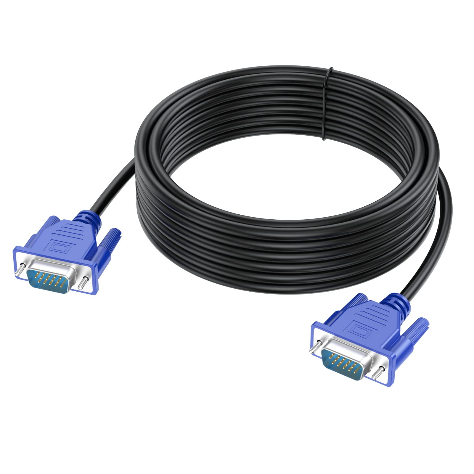 Urelegan Vga Cable 15 Feet, Vga To Vga Monitor Cable 1080P Full Hd Male To Male Cord Hd15 For Computer Pc Monitor Laptop Tv Proj