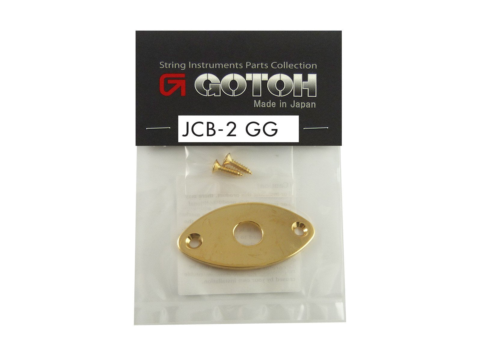 Gotoh Jcb 2 Football Shaped Edge Mount Jack Plate   Gold