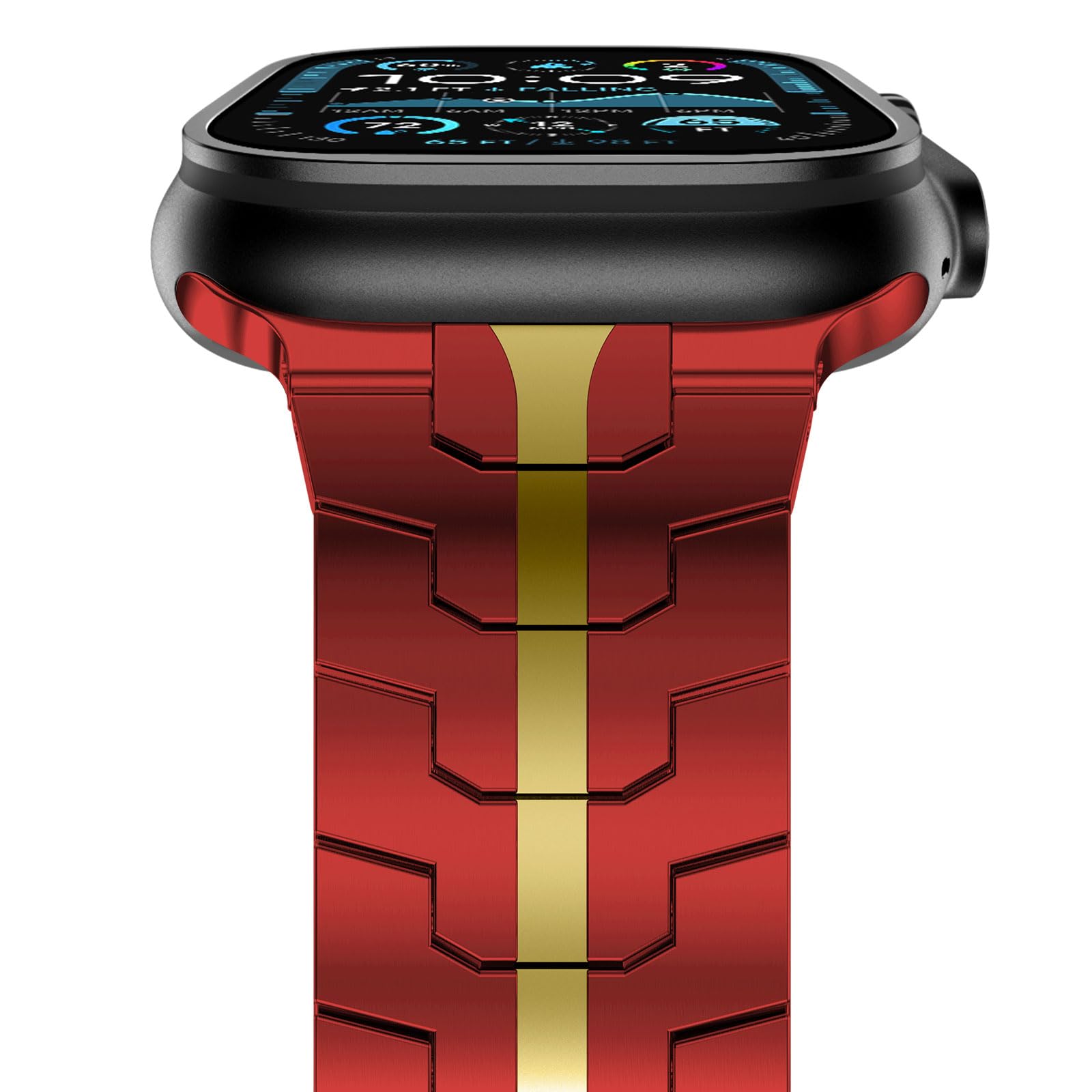 Chanchy Stainless Steel Band For Apple Watch Band Apple Watch Ultra 2 Band 49Mm, Series 10 46Mm, 9/8/7 45Mm, Se2/Se 6/5/4 44Mm,