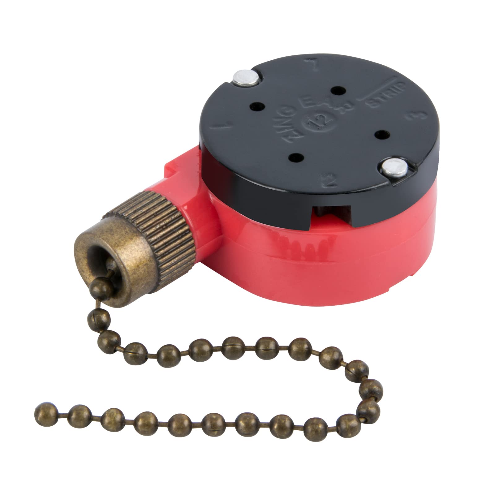 Zing Ear Ze 208S Pull Chain Switch,3 Speed Control Switch Compatible With Hunter Ceiling Fans, Lamps And Wall Lights (Bronze Pul