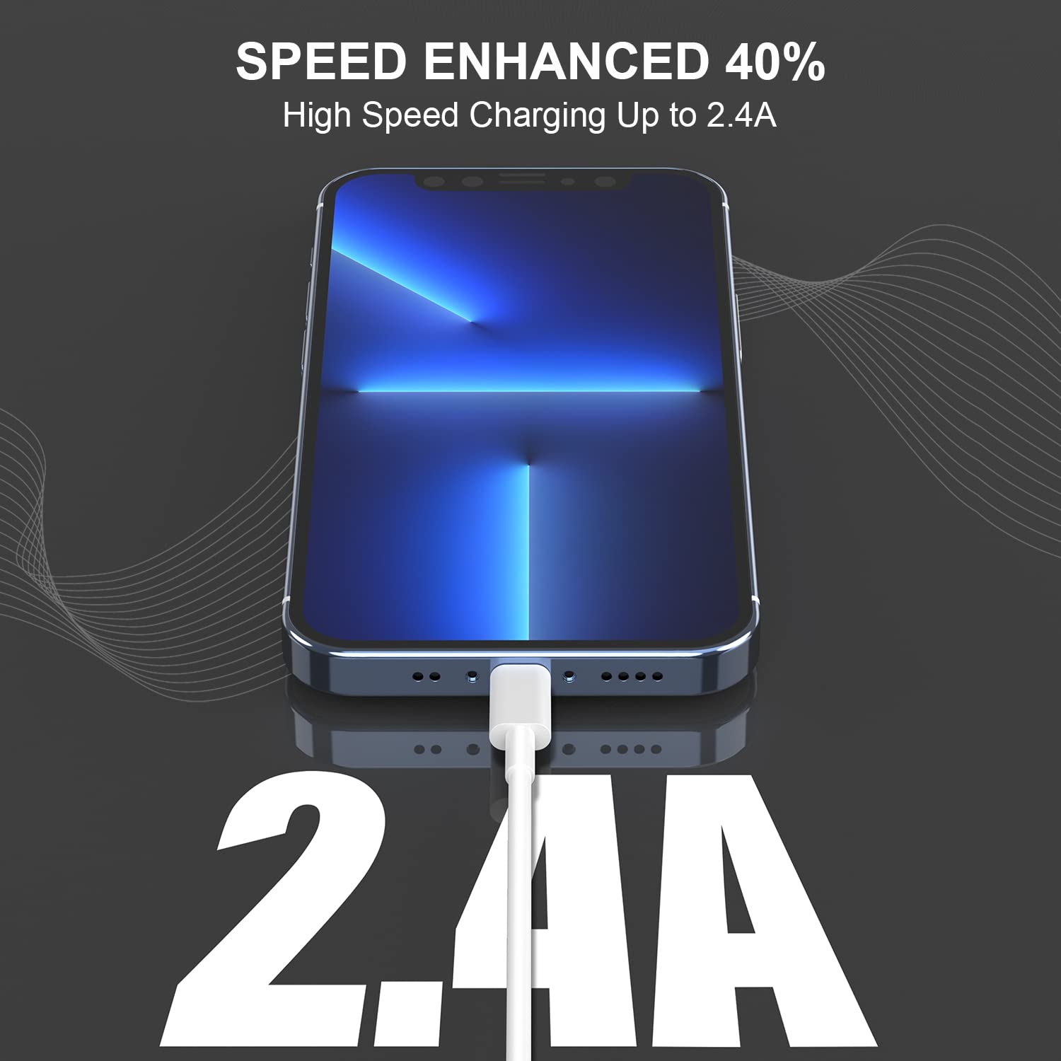 2Pack 6Ft Iphone Charger, [Apple Mfi Certified] Long Iphone Charger Cord 6 Ft, Apple Lightning To Usb Cable, 6 Foot Fast Charging Cords For Iphone Charger 14/13/12/11/13 Pro/13 Max/X/Xs/Xr/Xs