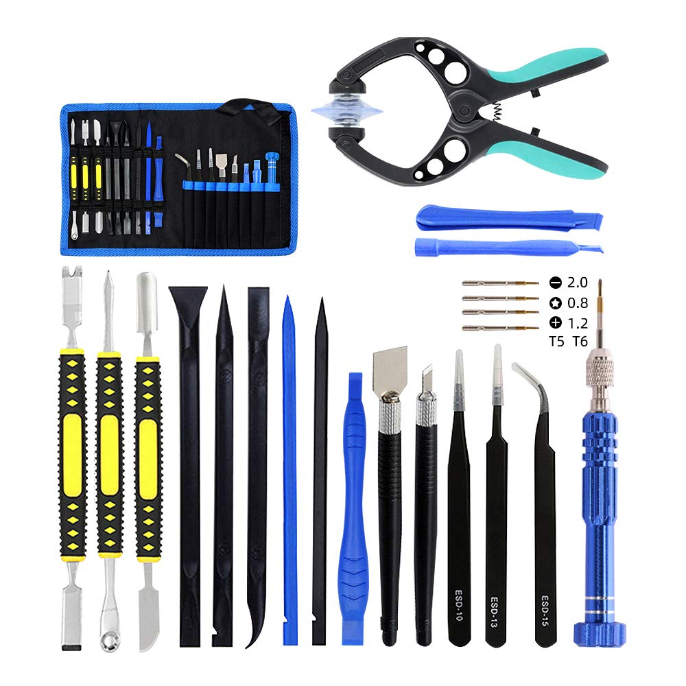 18 In 1 Electronics Repair Tool Kit, Precision Screwdriver Set, Opening Pry Tool Kit And Screen Opening Pliers With Portable Bag