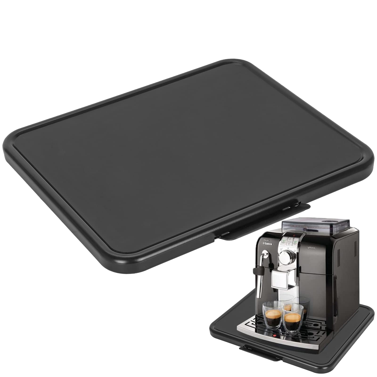 Kitchen Appliance Sliding Tray   Coffee Maker Sliding Caddy With Rolling Wheels Under Cabinet Countertop Storage Organizer Movin