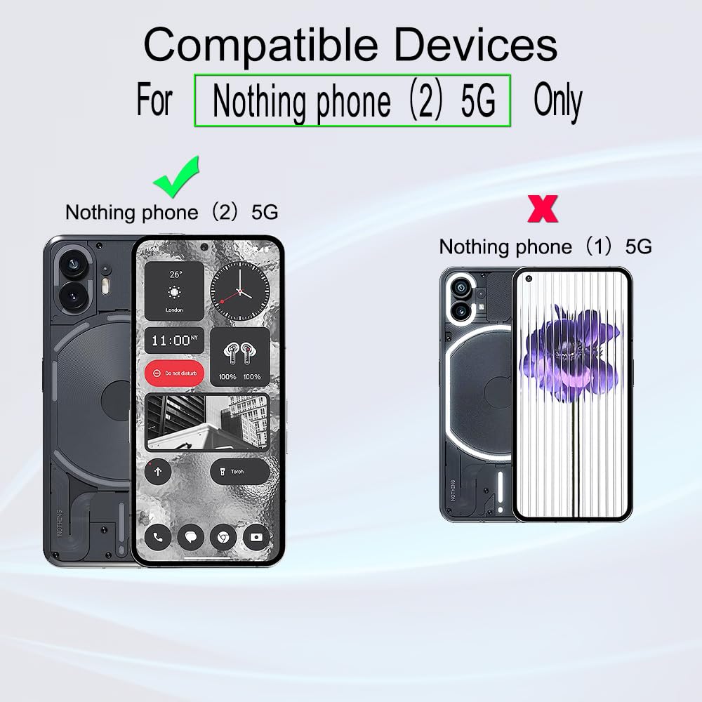 Ibywind Screen Protector For Nothing Phone (2) 5G(6.7 Inches),With 2Pcs Tempered Glass[Fingerprint Reader,Easy To Install]