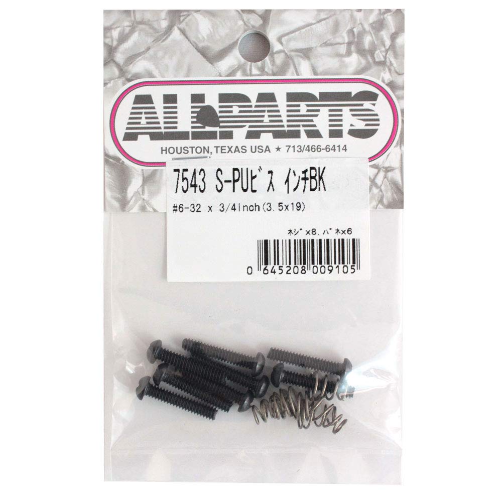 Allparts Gs 0007 003 Pu Screws/Springs Black