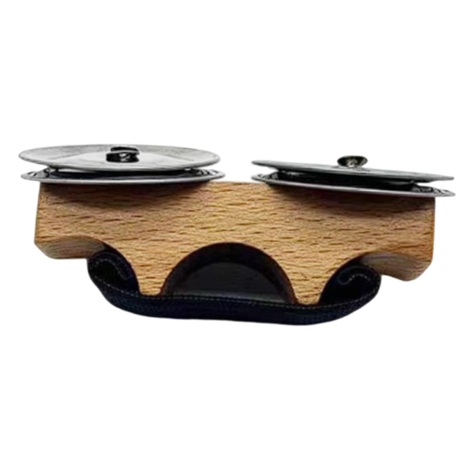 Finger Tambourine Hand Drum Hand Tambourine Bell for Performance Live Rhythm Wood Color|1 Finger Tambourine|Tambourines| Percuss