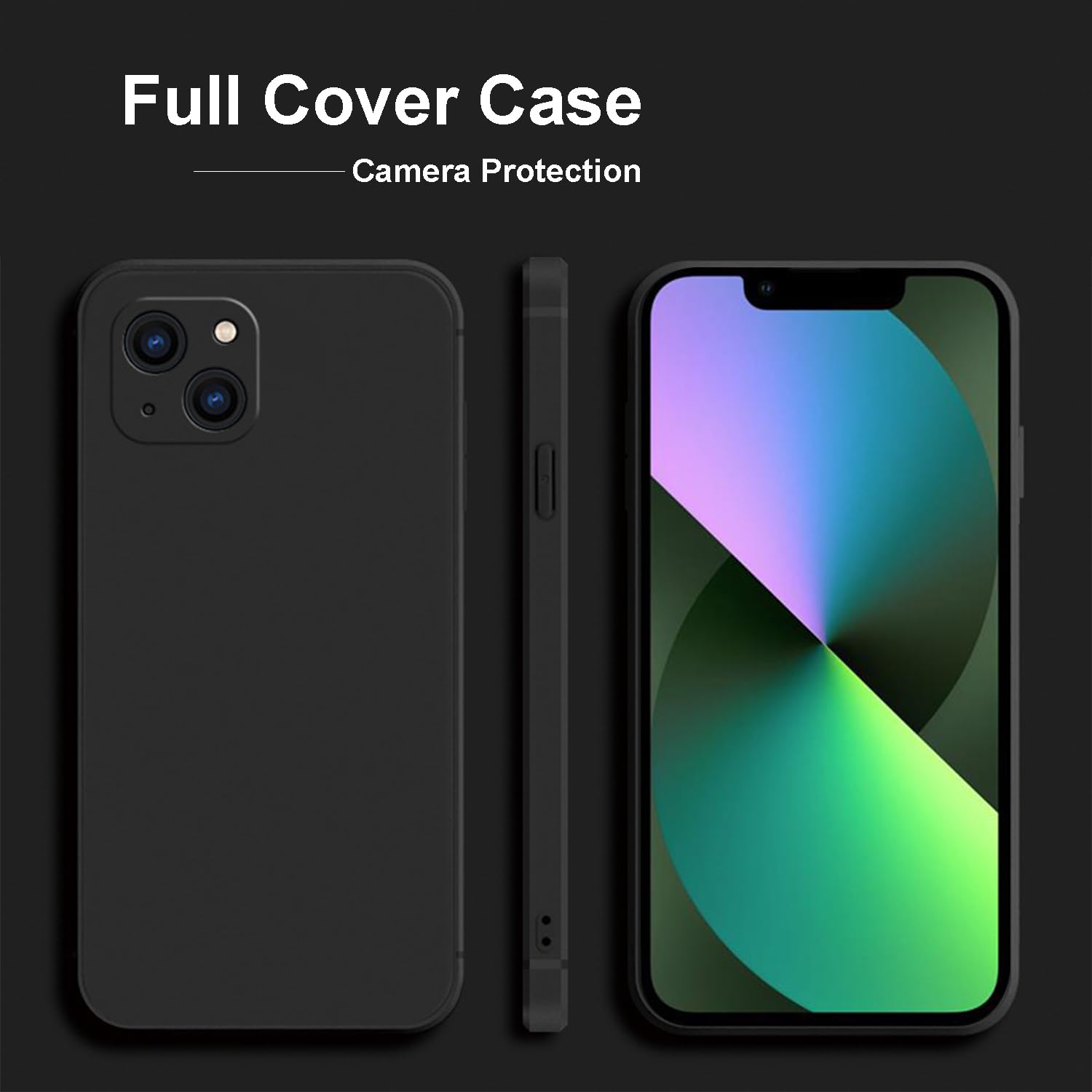 Tenoc Phone Case Compatible With Iphone 13 Mini, Black Case Anti Fingerprint Protective Bumper Matte Cover For 5.4 Inch