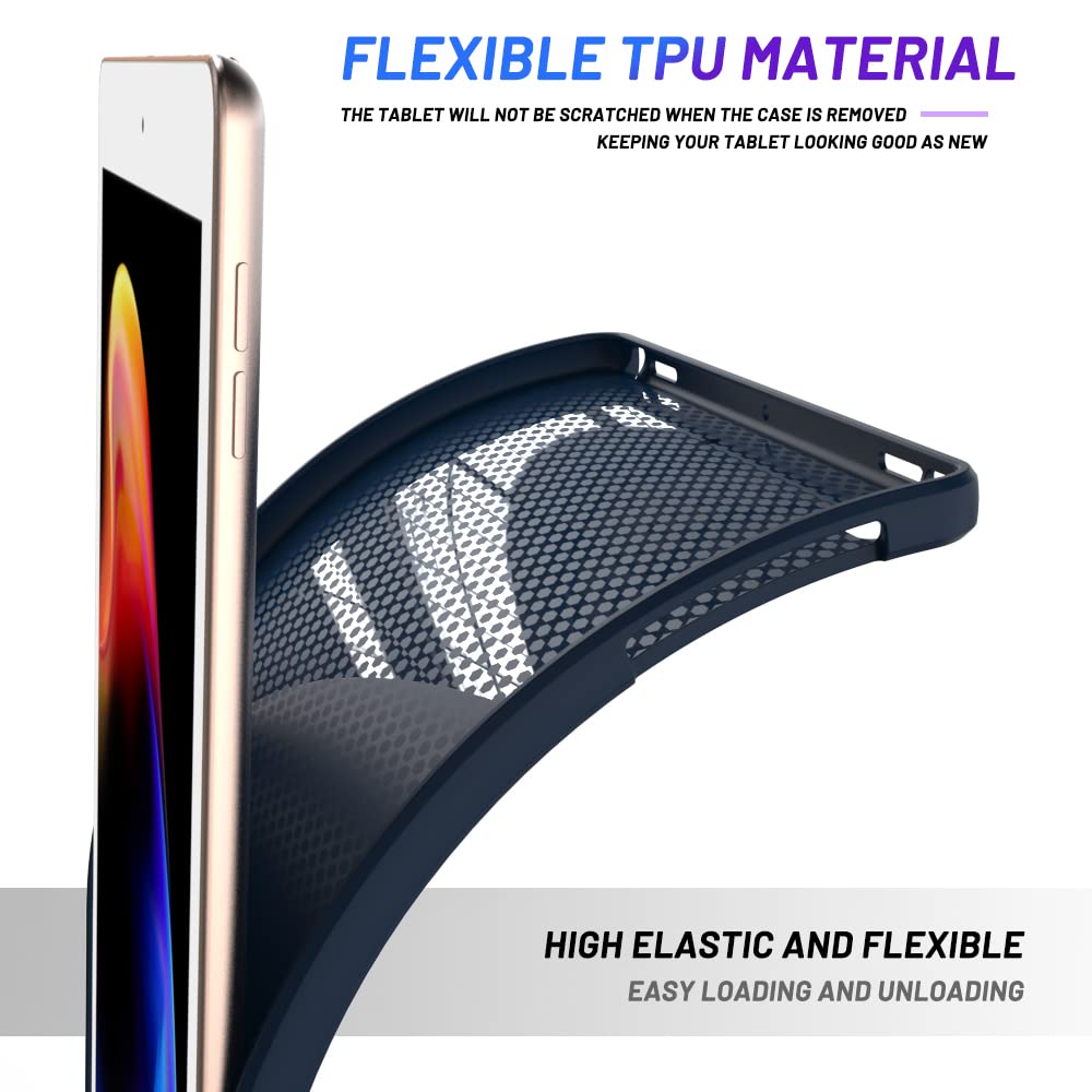 Ipad 9.7 Inch Case For Ipad 6Th (2018),Ipad 5Th (2017),Ipad Pro (2016),Air 2Nd (2014),Air 1St (2013),Rubber Soft Skin Silicone S