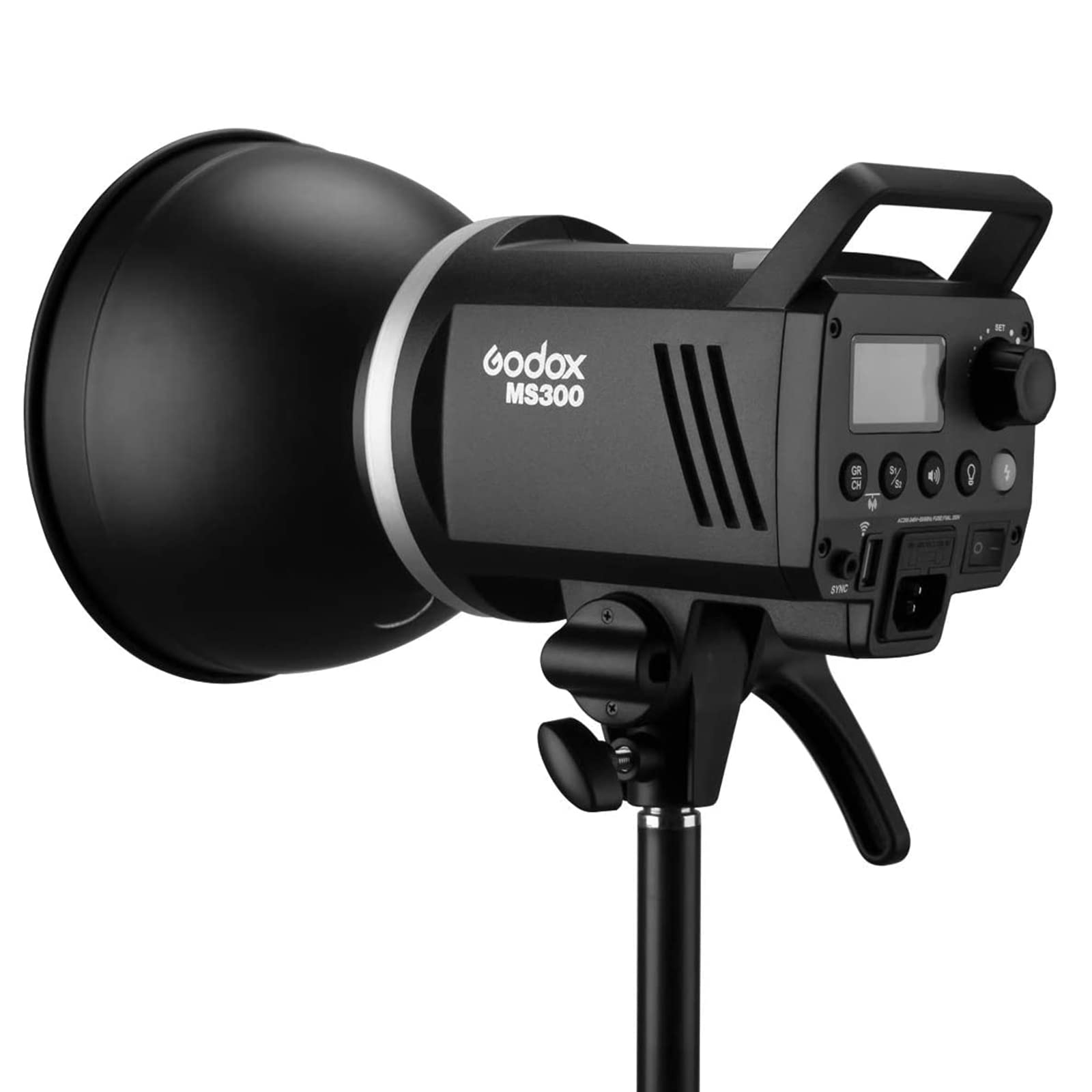 Godox Ms300 300W Compact Studio Strobe Flash Light   Gn58 0.1 1.3S Recycle Time,2.4G X System,Bowens Mount 150W Modeling Lamp Fo