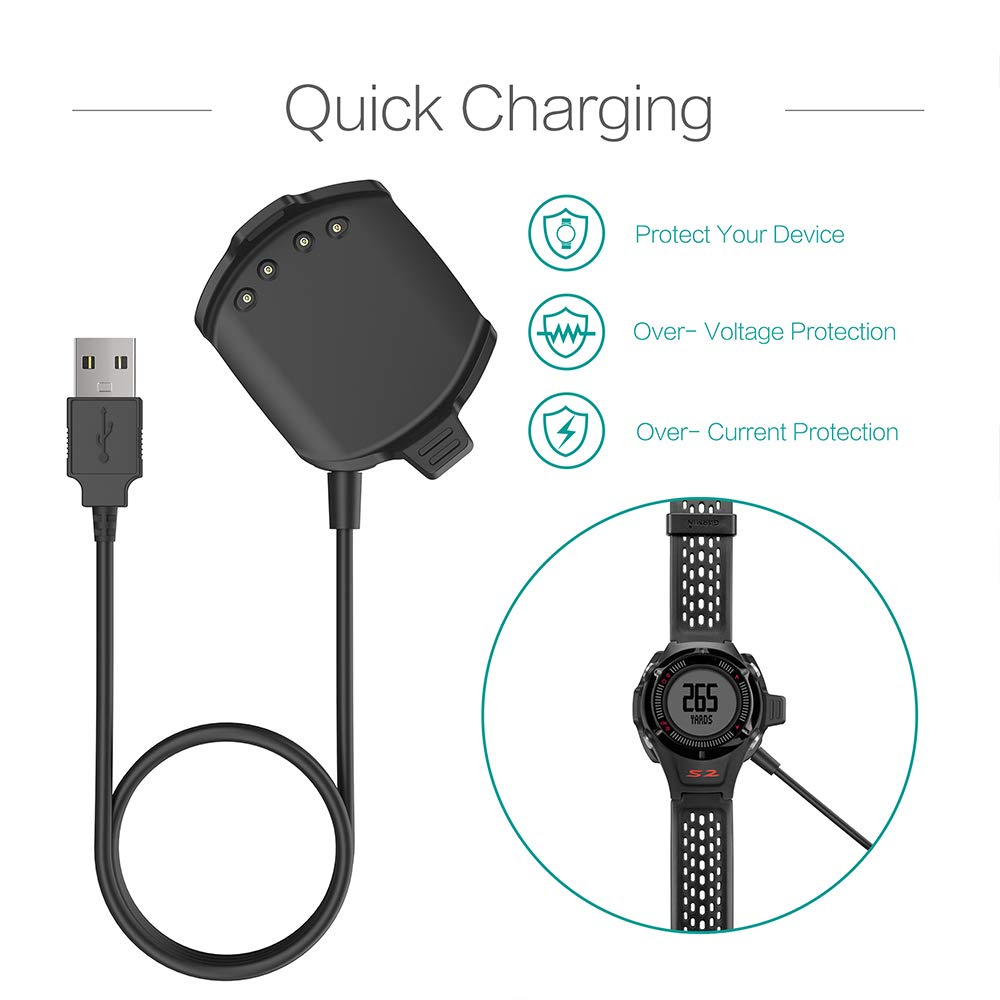 Tusita Charger Compatible With Garmin Approach S2 S4   Usb Charging Cable 100Cm   Gps Golf Watch Accessories