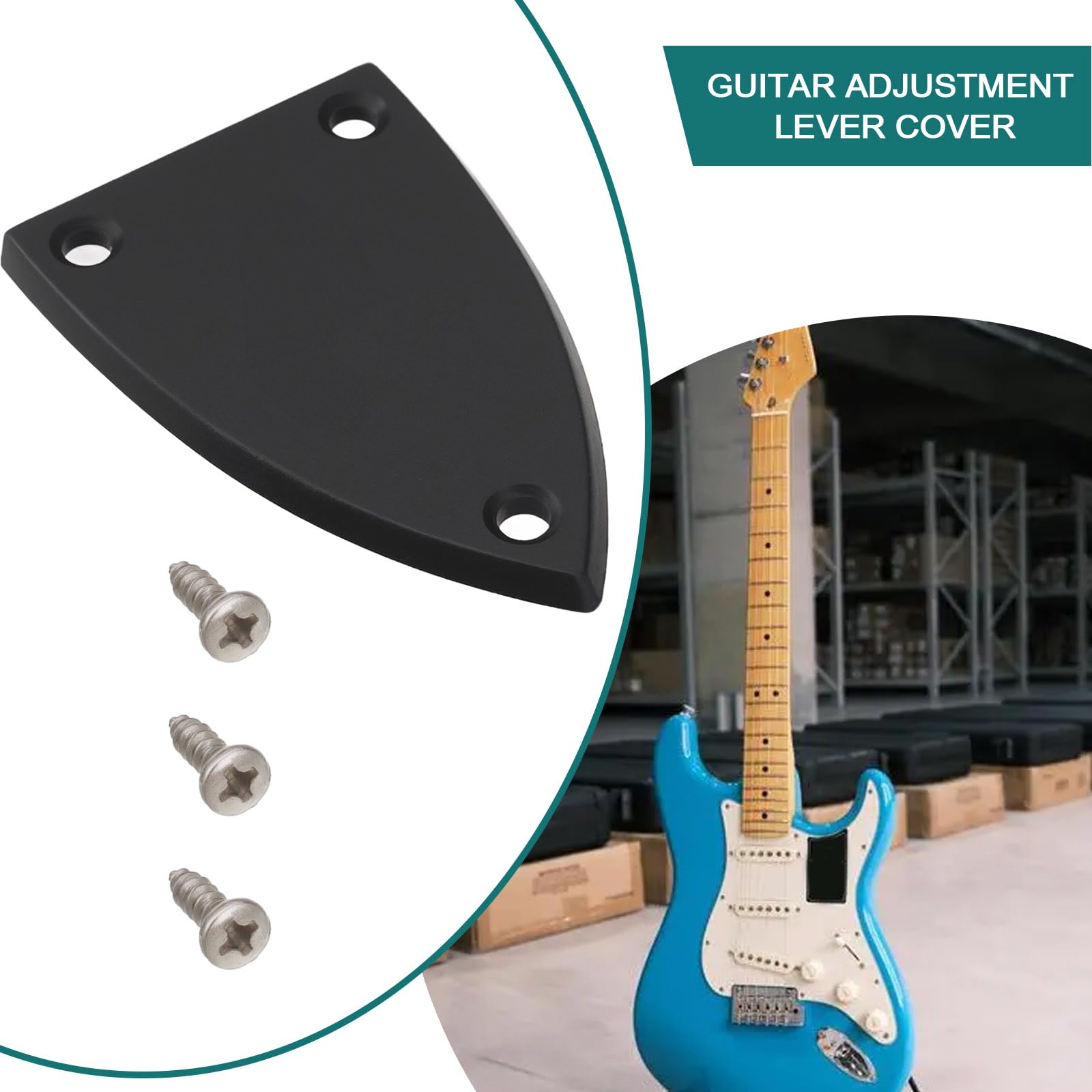 Lt Easiyl 3 Sets Guitar Adjustment Rod Cover 3 Holes Triangle Plastic Truss Rod Covers For Acoustic-Electric Guitar Acoustic Gui