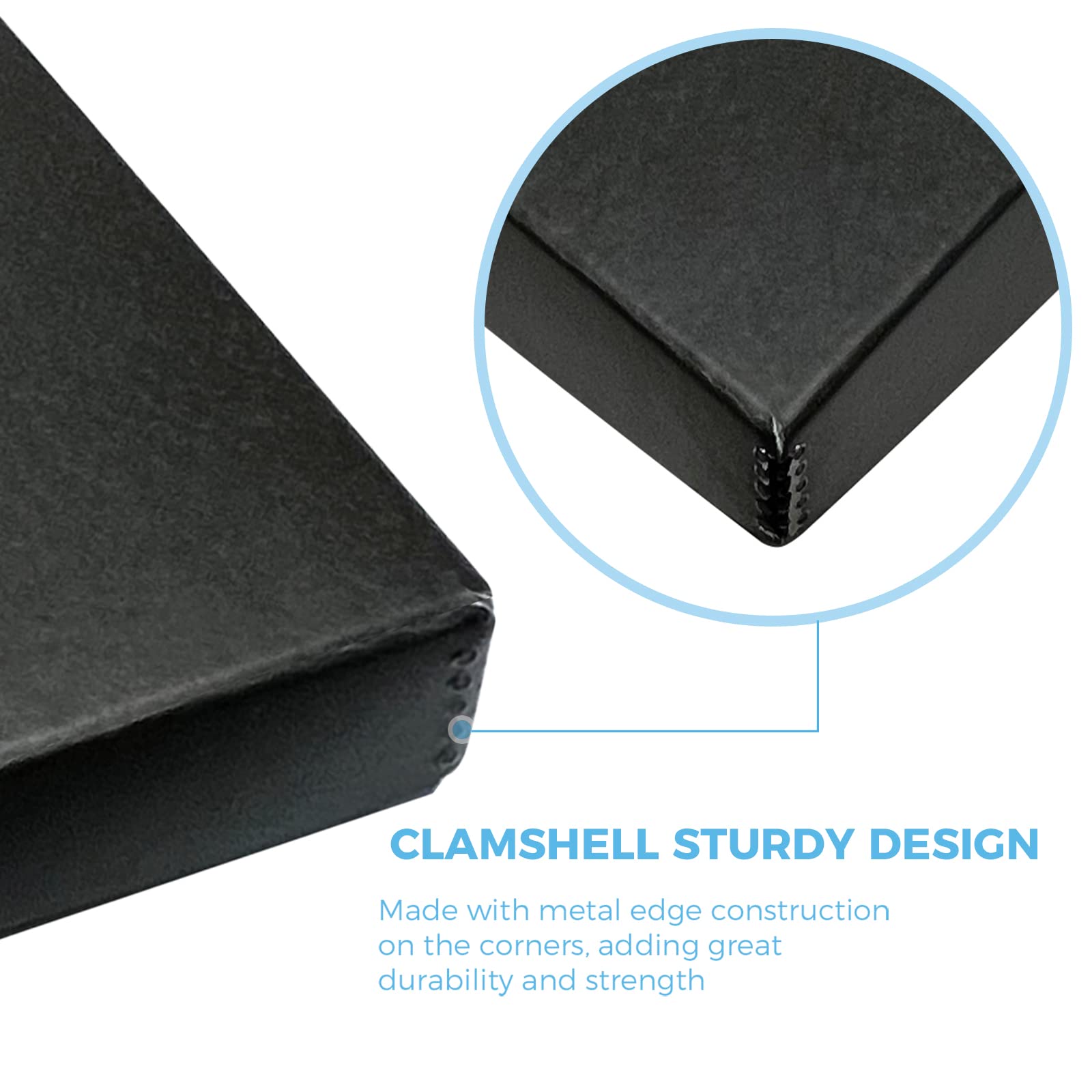 Lineco Folio Storage Box, Clamshell Design With Metal Edge. 18.5X24.5X1.75, Archival Boxboard, Organize And Preserve Photos, Prints, Cards, Magazines, Documents, Art, Ephemera, Family Records, Black