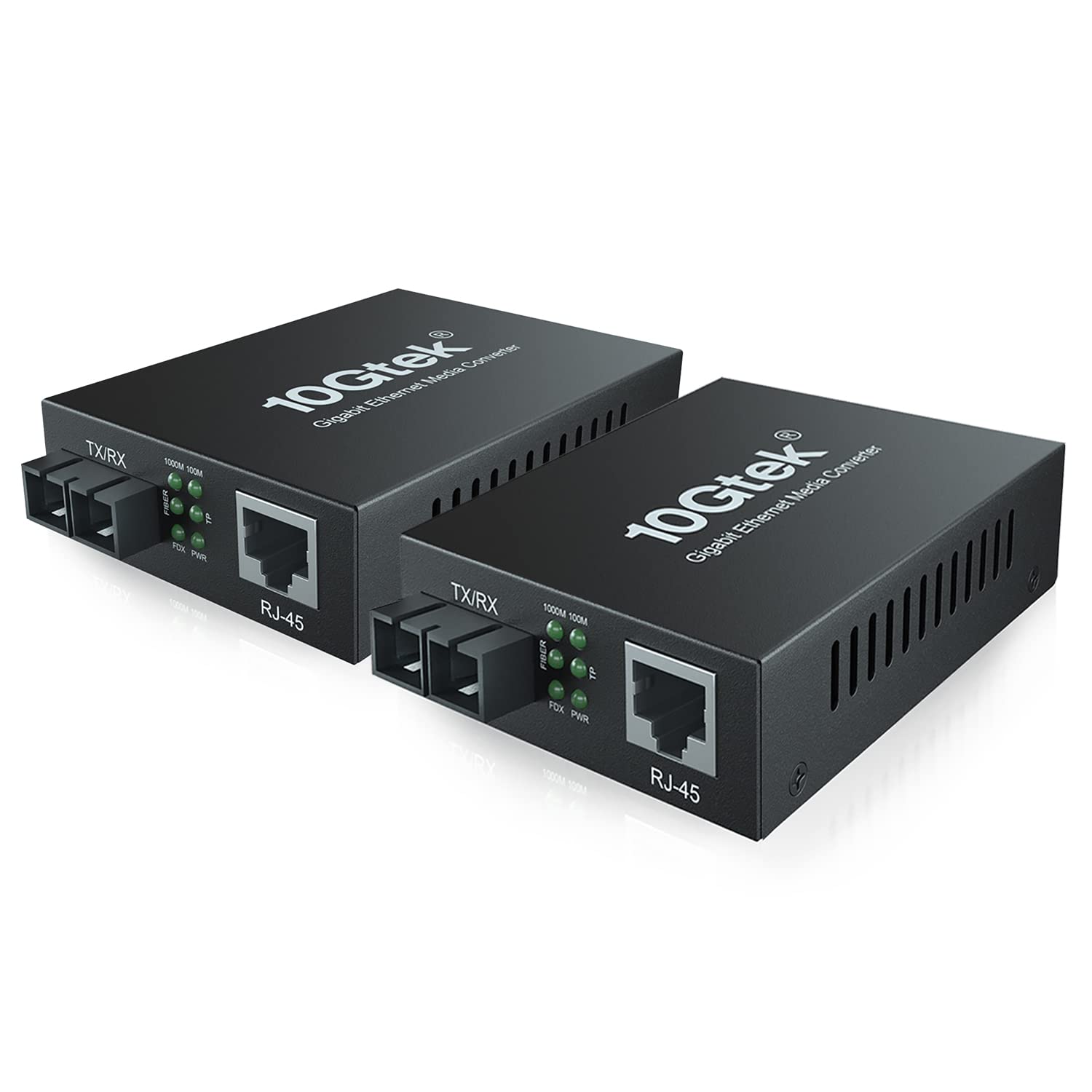 Gigabit Ethernet Media Converter, Built In Multi Mode Sc Sfp Fiber Module, 1310Nm, Mmf, Duplex, Up To 2 Km, Dual Sc Fiber To 10/