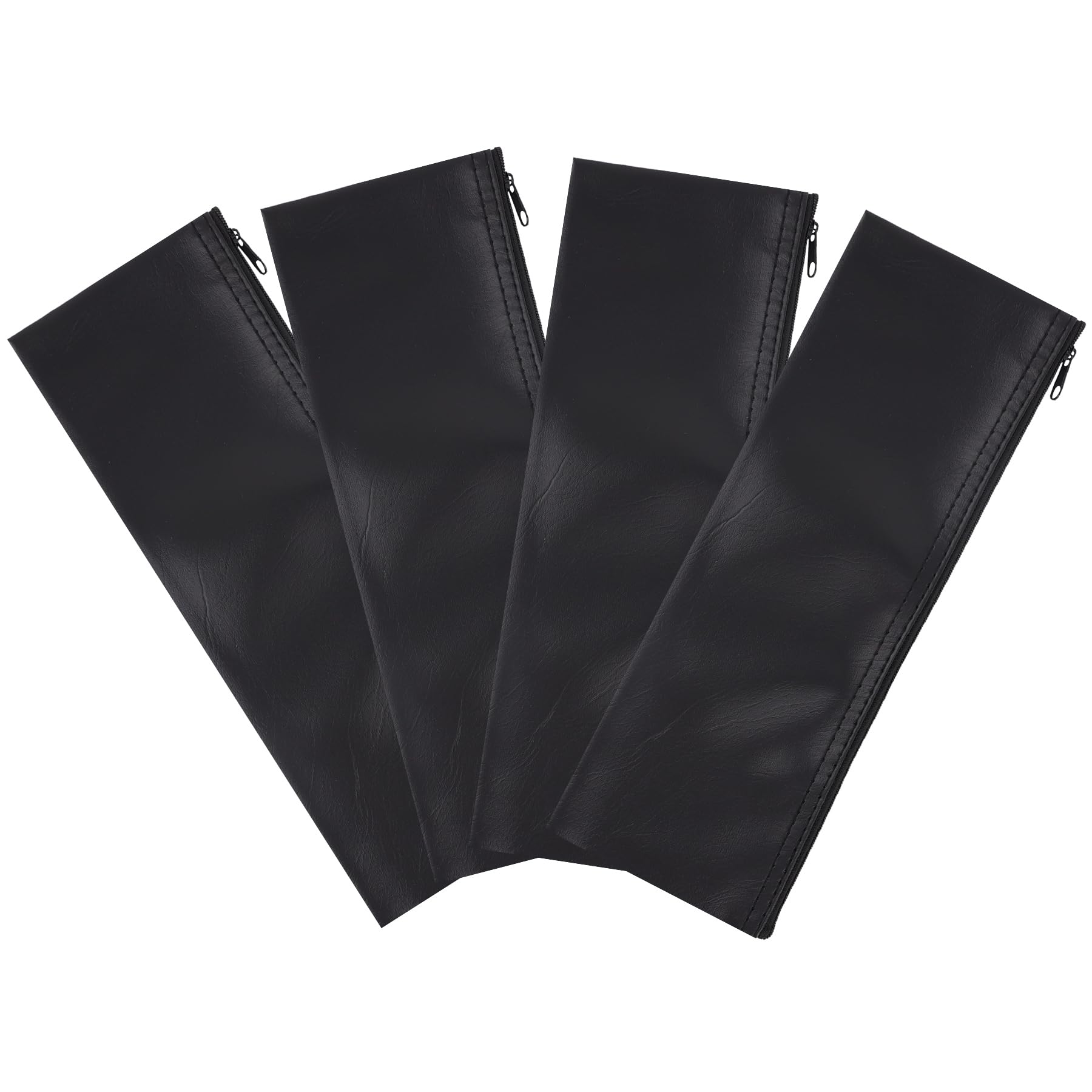 Framendino, 4 Pack Microphone Carry Pouch Case Mic Bag With Zippered Black 12'' X 3.9''