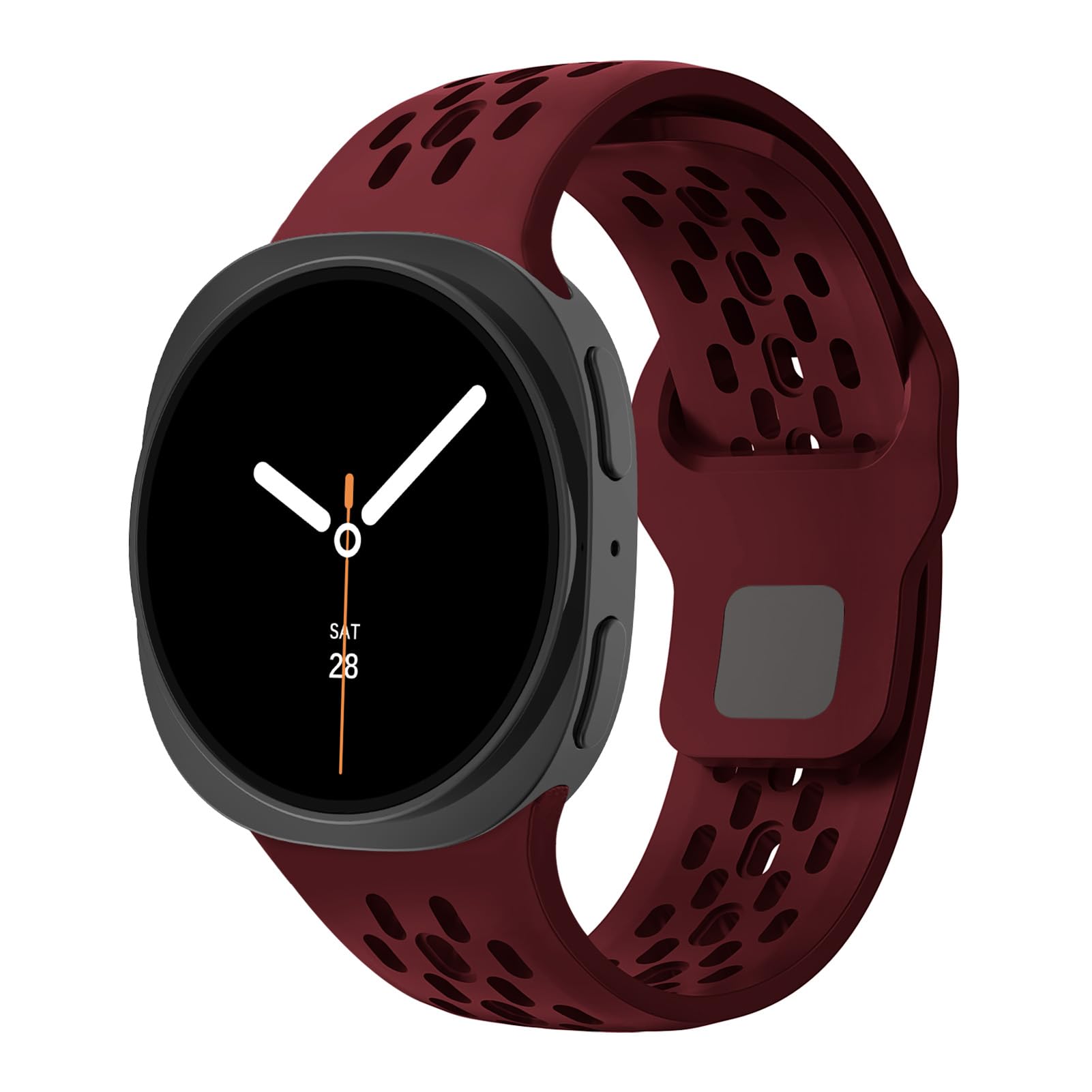 Silicone Sport Band for Samsung Galaxy Watch 8 Band 40mm 44mm/Watch 8 Classic 46mm Men Women,Breathable No Gap Silicone Strap Co