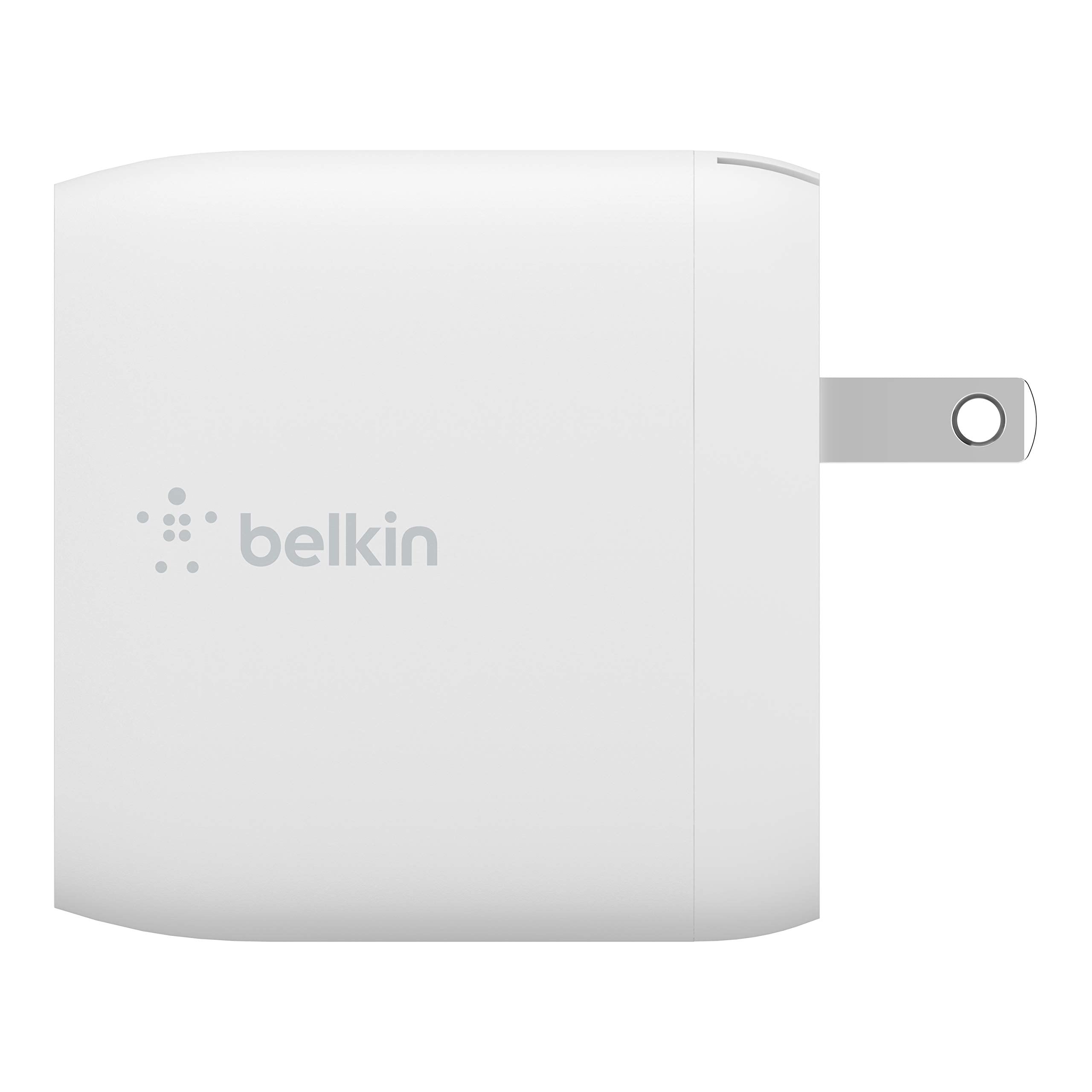 Belkin 24W Dual Port USB Wall Charger   iPhone Fast Charging   Charging Block for Power Bank, iPhone 16, iPhone 15, iPhone 14, iPhone13, iPad Pro, Samsung & More, (Cable Not Included)