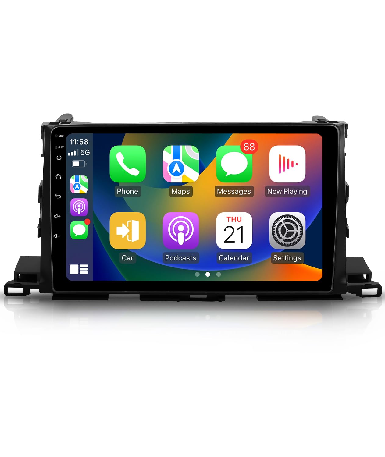 Viabecs Android 12 Radio For Toyota Highlander 2014 2019,10.2 Inch Qled Hd Touch Screen, 6G+128G With Wireless Apple Carplay, Android Auto, Wifi, Dsp, Swc, Am Fm Radio